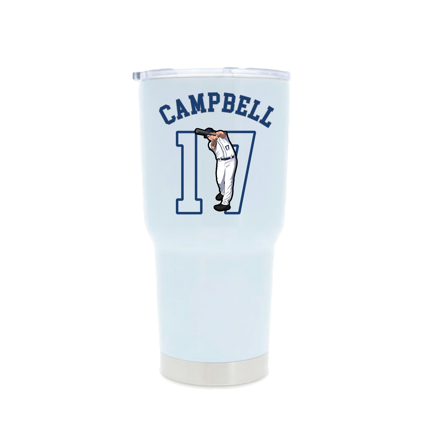 30oz Stainless Steel Tumbler — Shirsey Arch in White