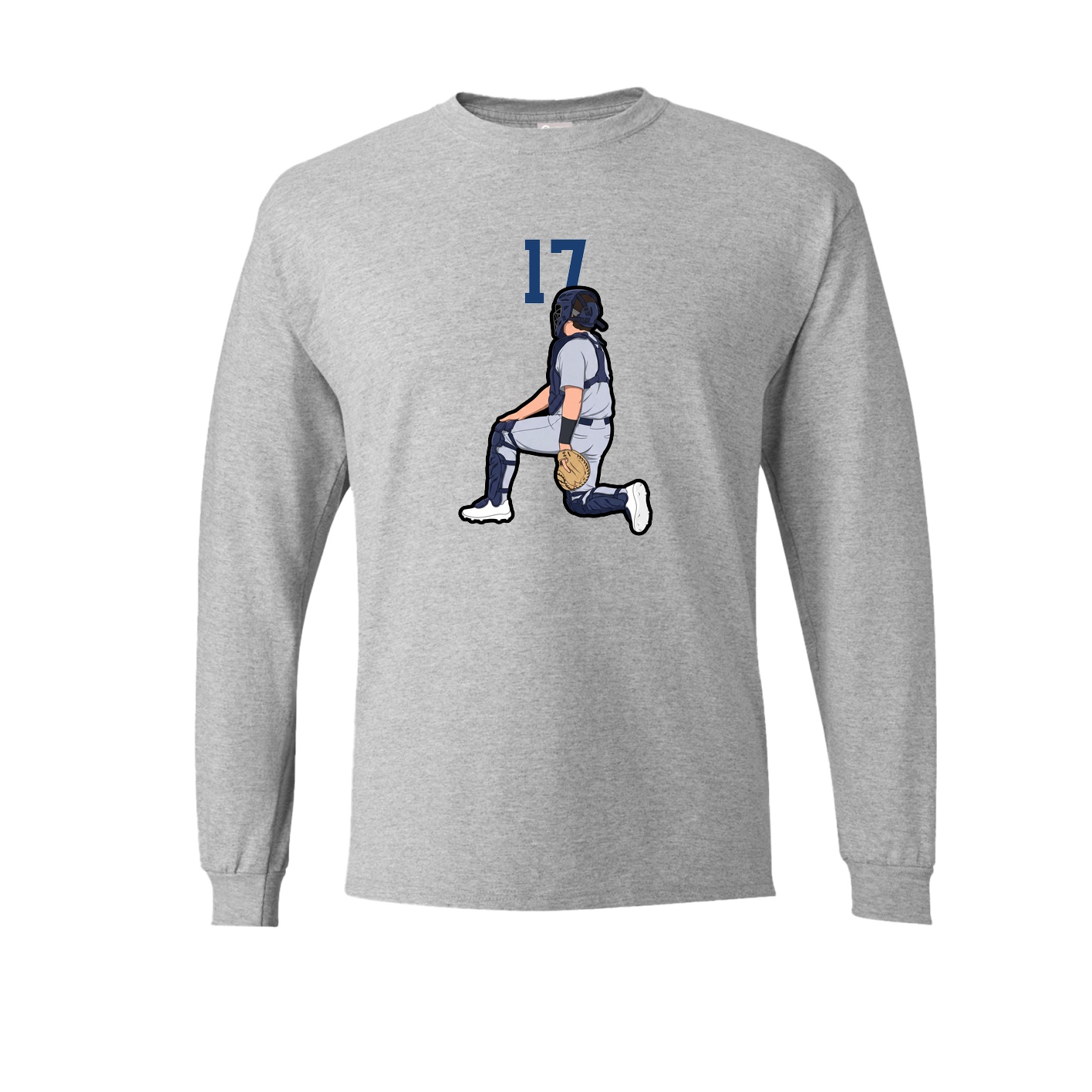 Long Sleeve Tee — Number Top in Grey