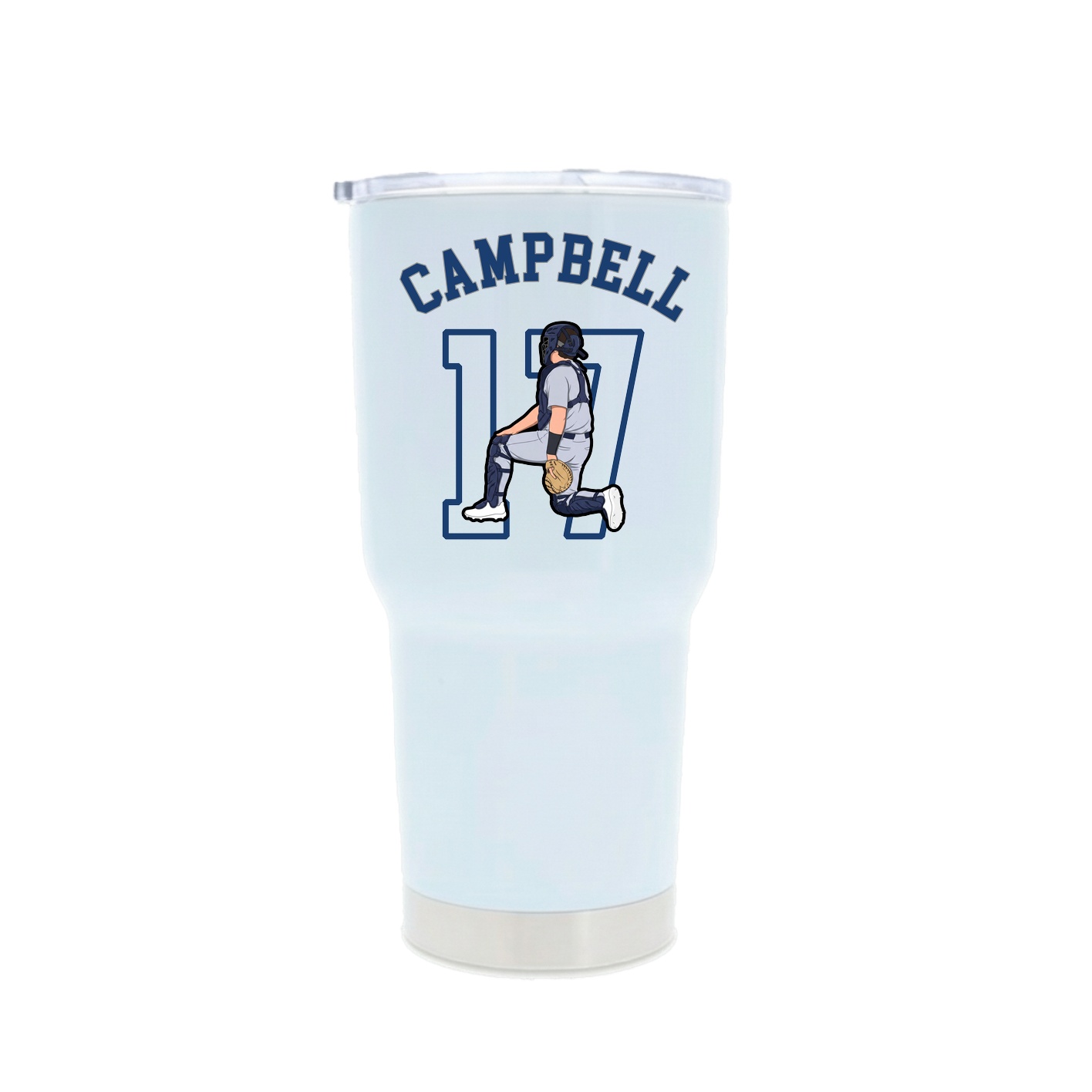 30oz Stainless Steel Tumbler — Shirsey Arch in White