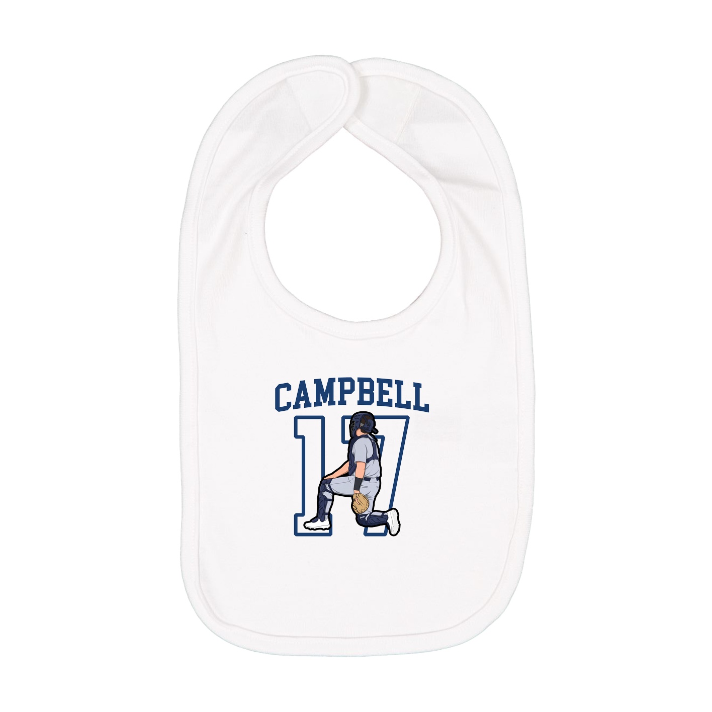 Infant Bib — Shirsey in White