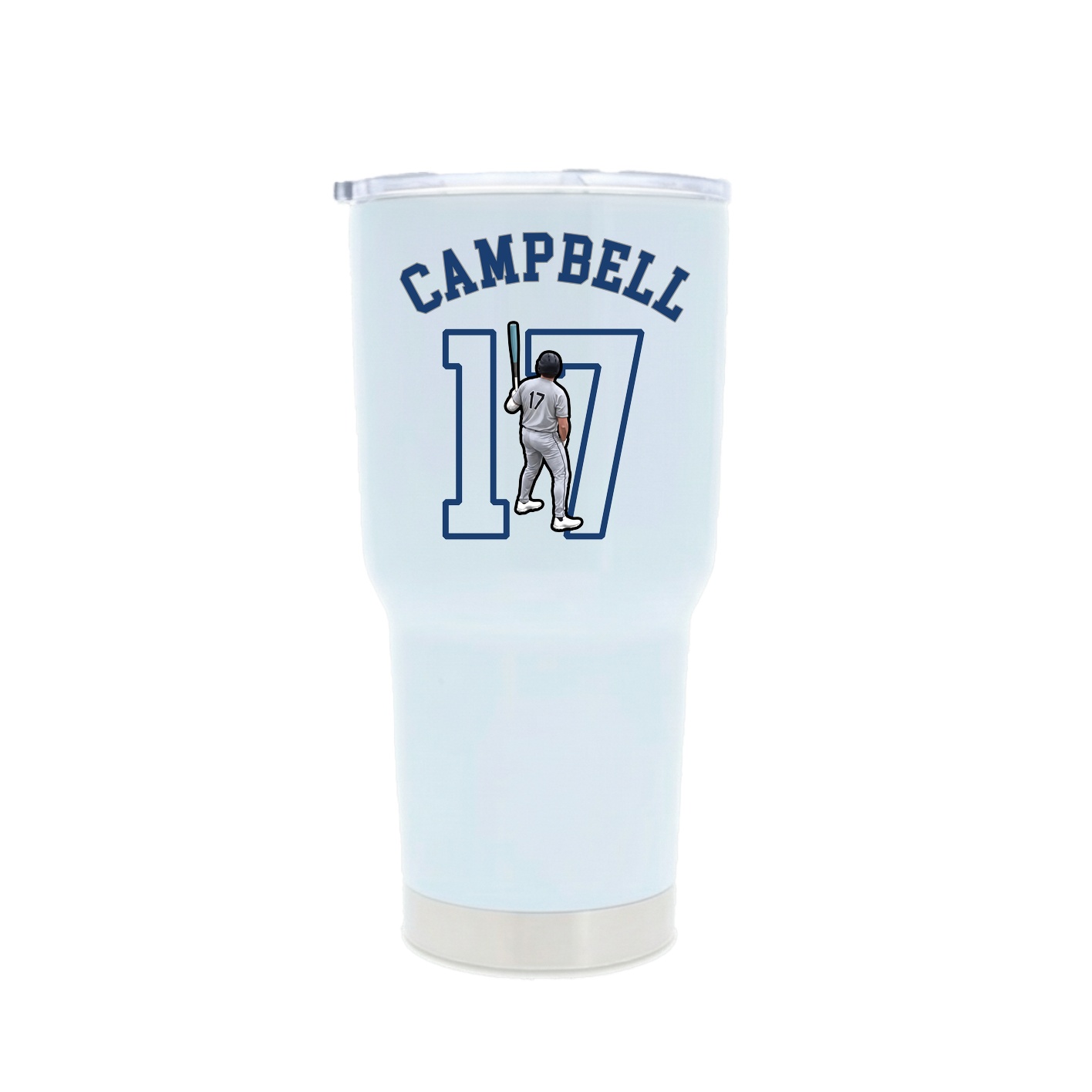 30oz Stainless Steel Tumbler — Shirsey Arch in White