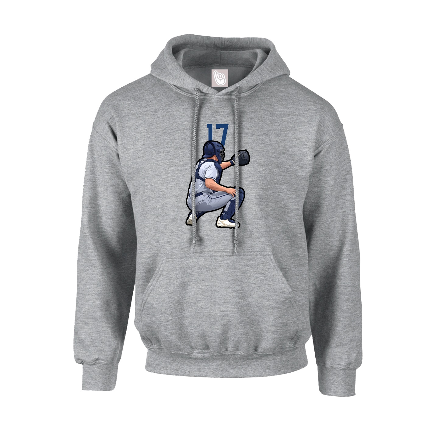 Hoodie — Number Top in Grey