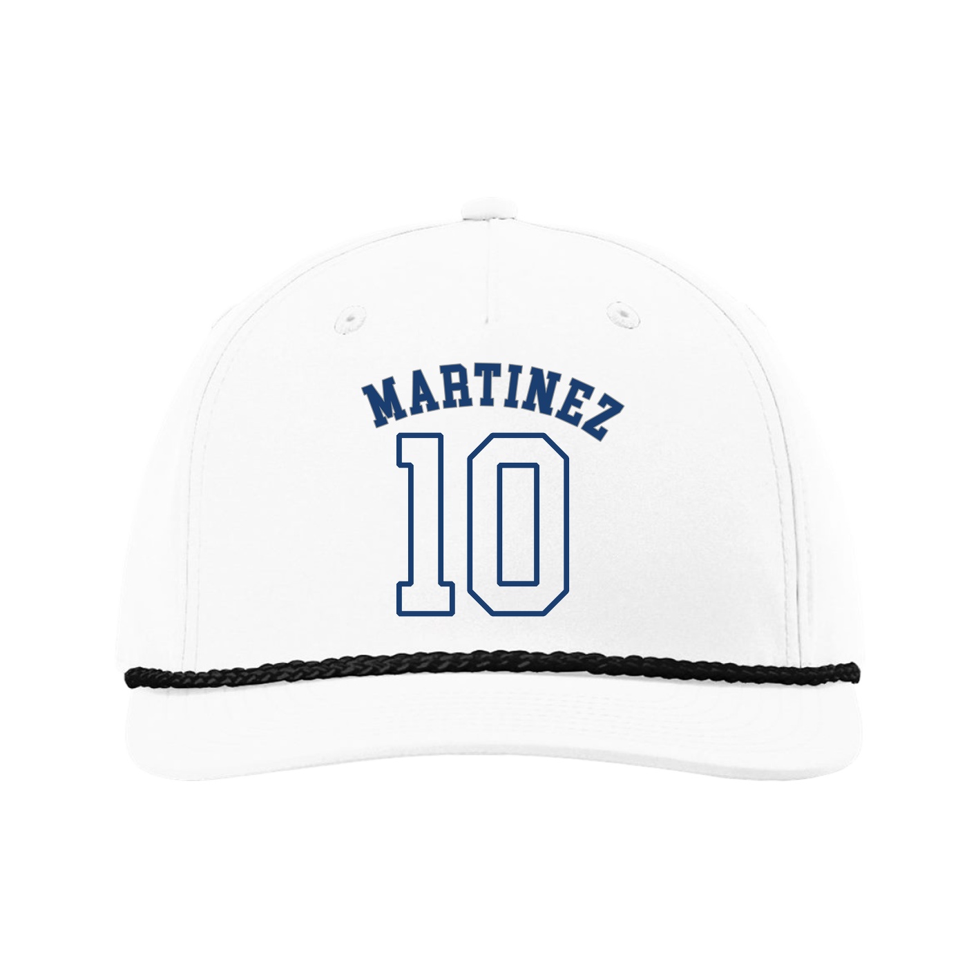 Five-Panel Classic Rope Cap — Shirsey Arch in White