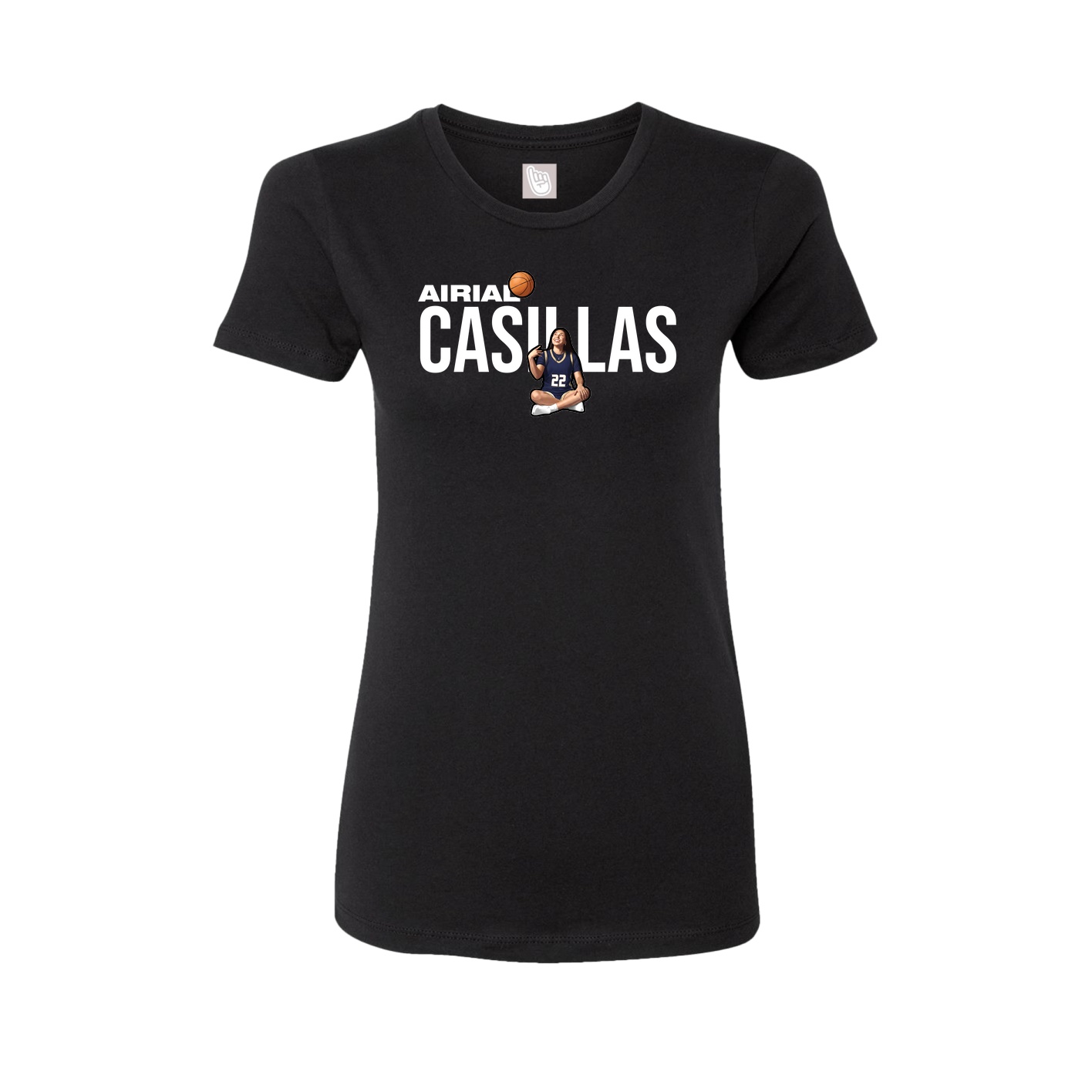 Fitted Women's Tee — Player Name in Black