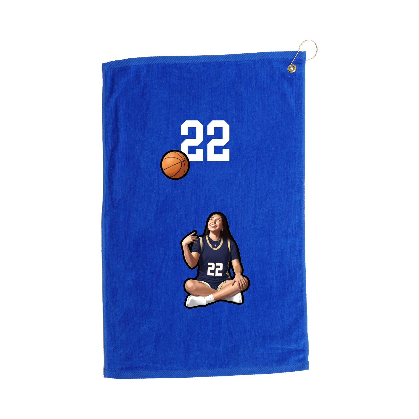 Golf Towel — Number Top in Royal