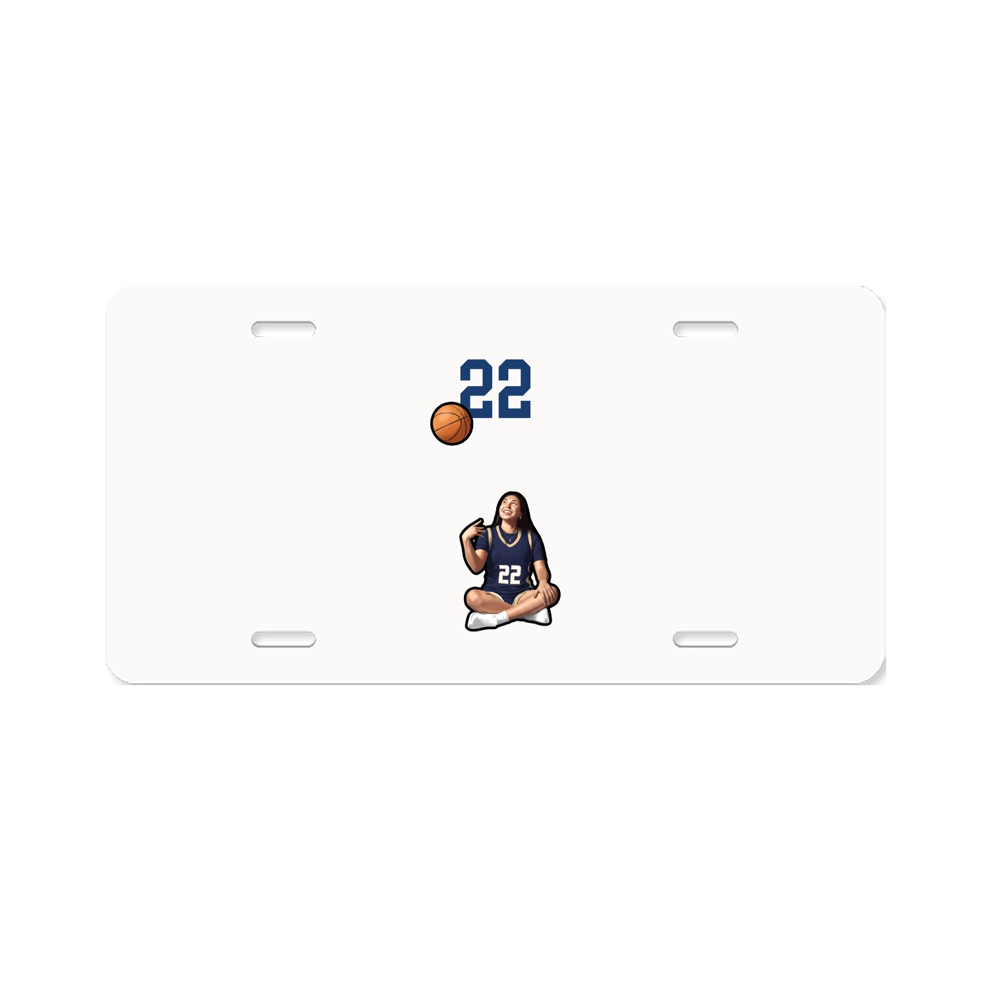 License Plate — Number Top in Classic