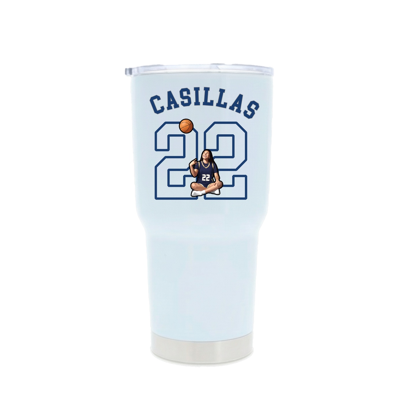 30oz Stainless Steel Tumbler — Shirsey Arch in White