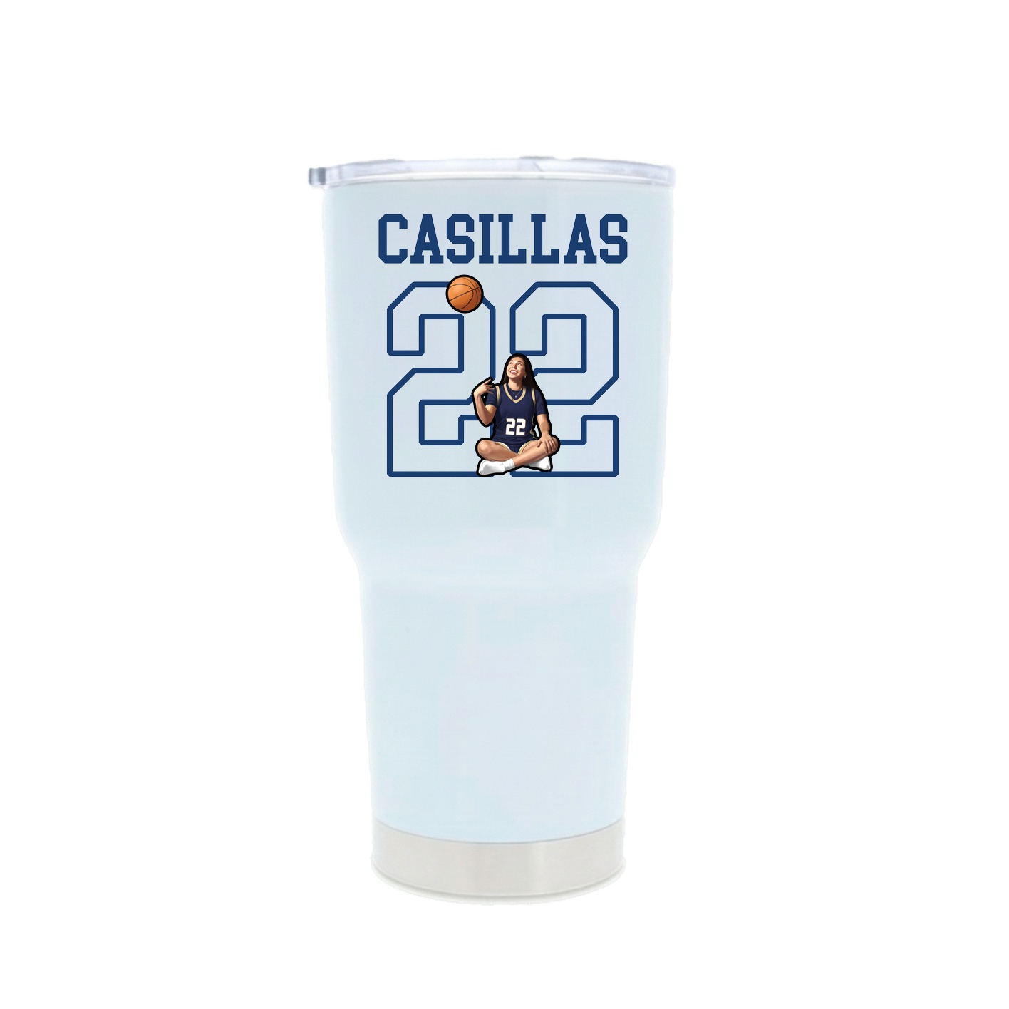 30oz Stainless Steel Tumbler — Shirsey in White