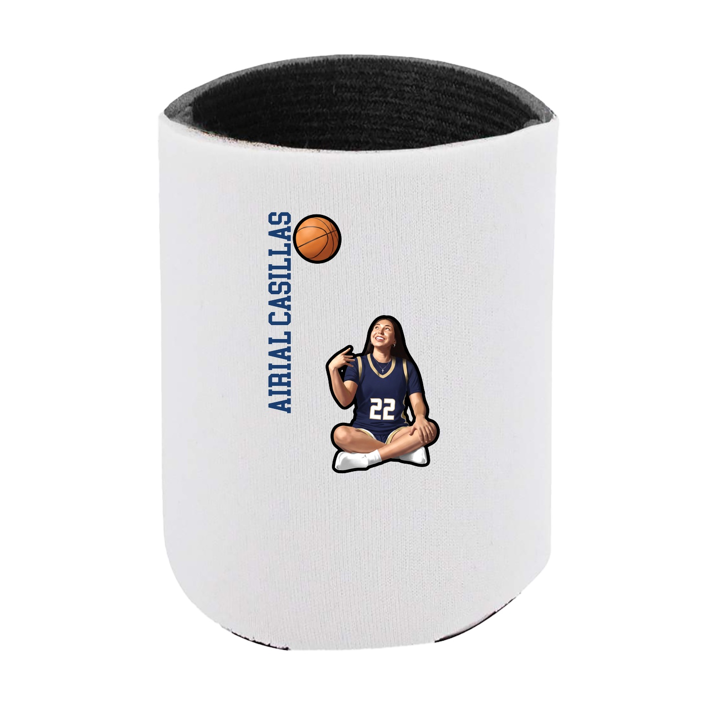 Can Holder — Name Vertical in White