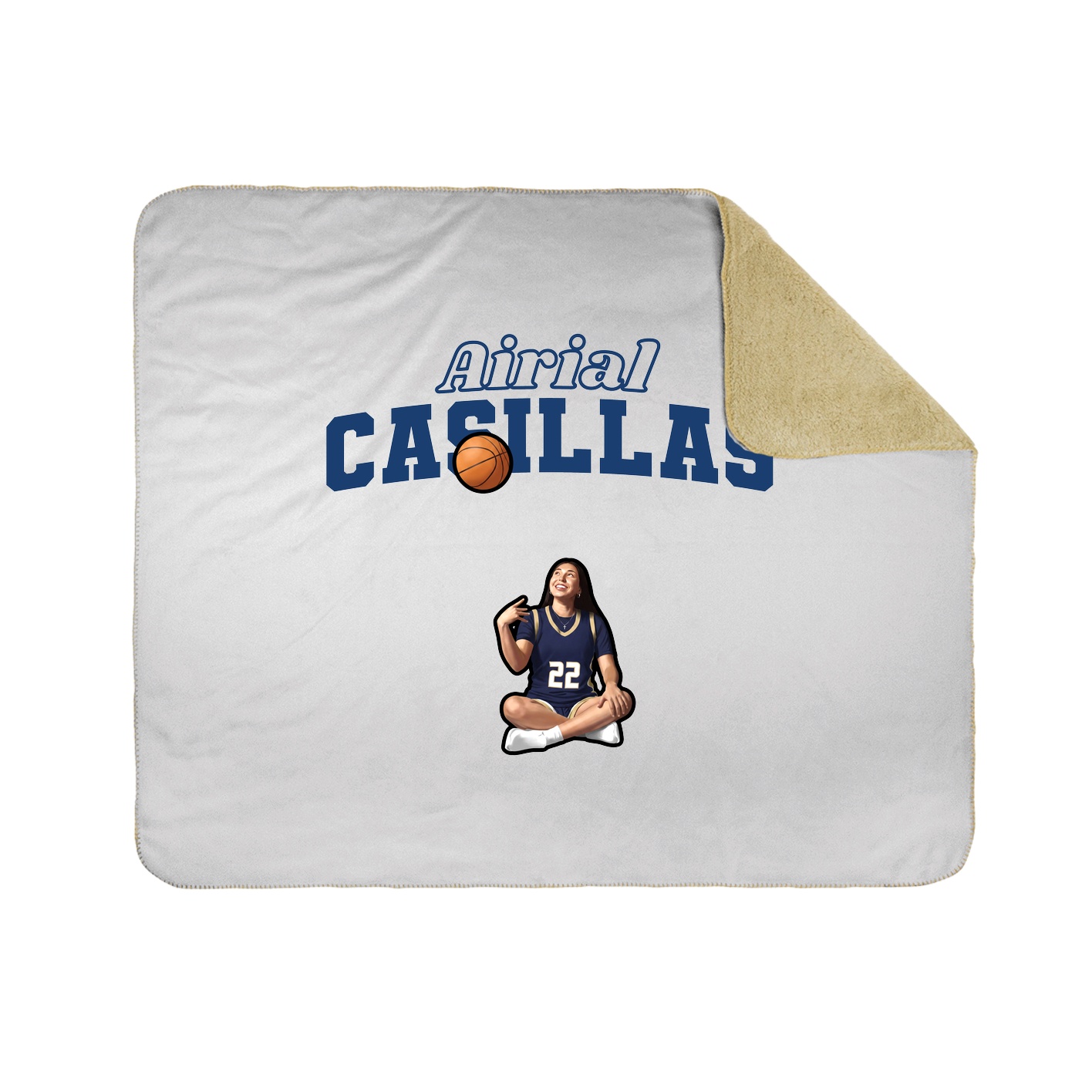 Throw Blanket — Name Arch in White