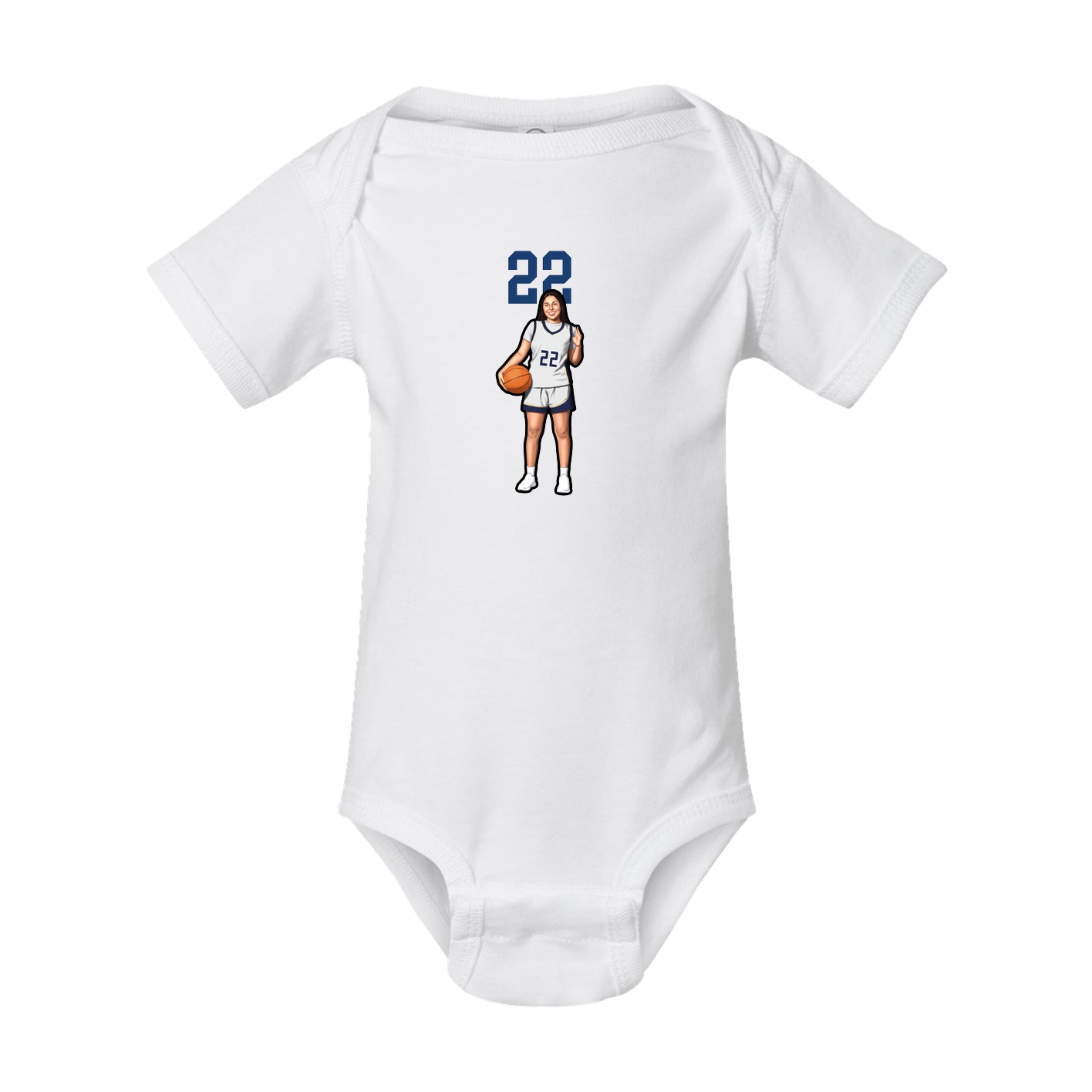 Baby Onesie — Number Top in White