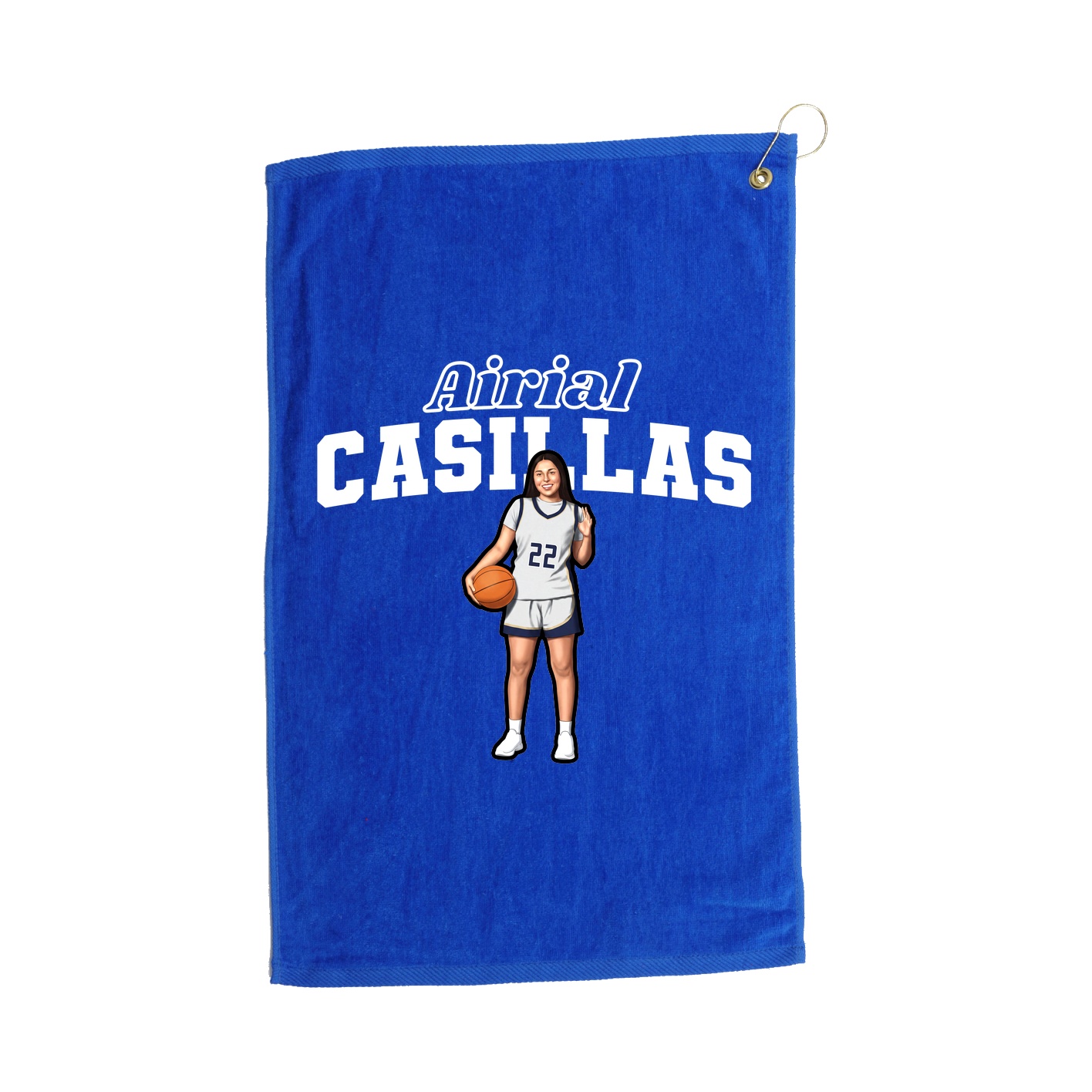 Golf Towel — Name Arch in Royal