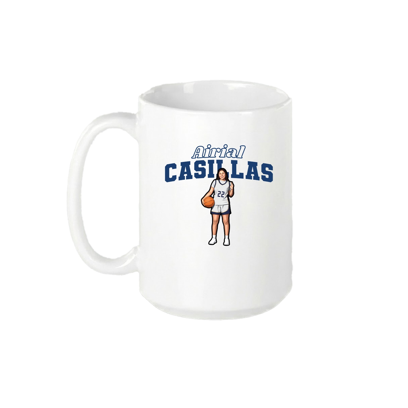 15oz Coffee Mug — Name Arch in White
