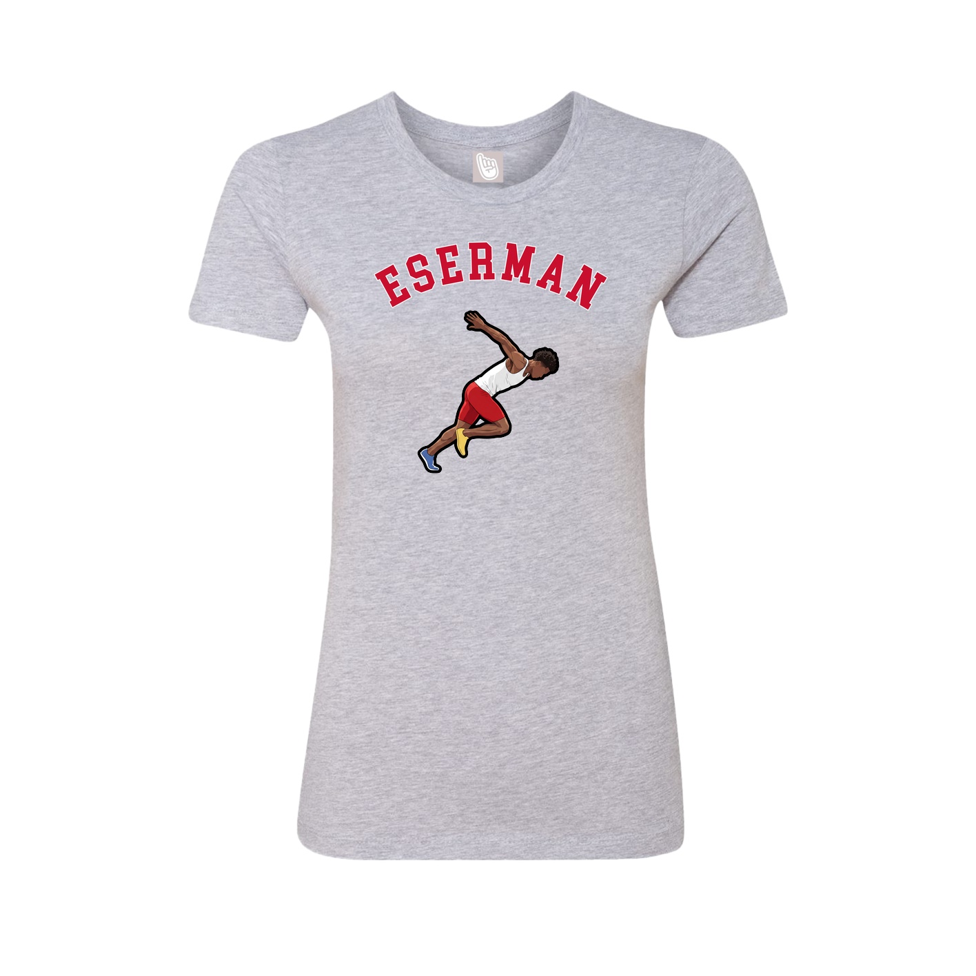 Fitted Women's Tee — Shirsey Arch in Grey