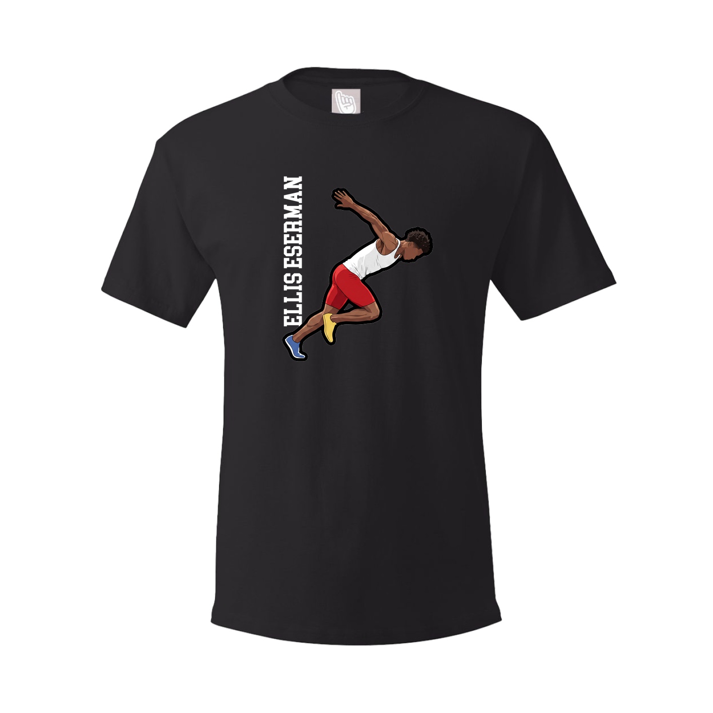 Tee — Name Vertical in Black