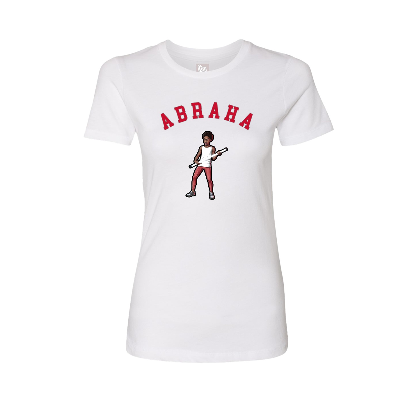 Fitted Women's Tee — Shirsey Arch in White