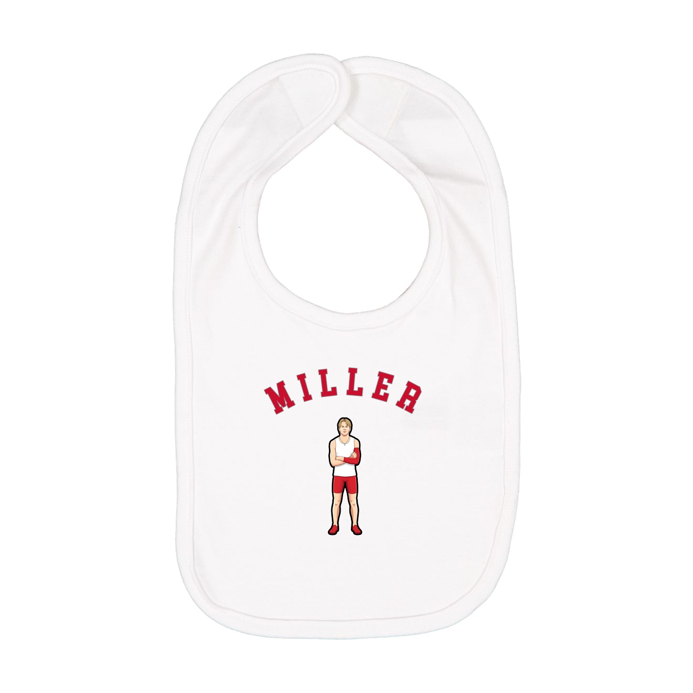 Infant Bib — Shirsey Arch in White