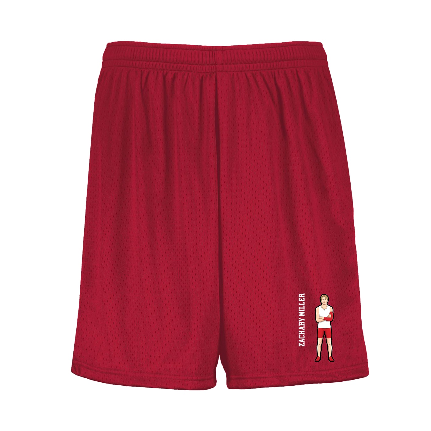Shorts — Name Vertical in Red