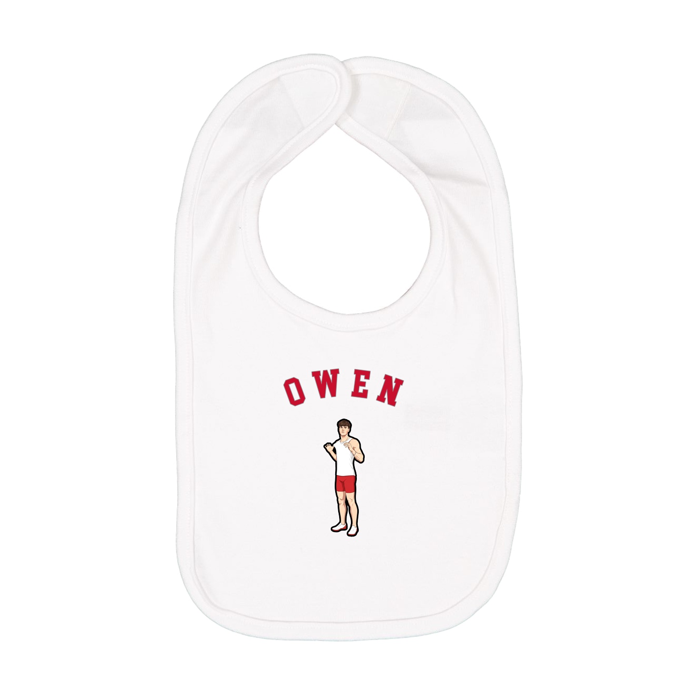 Infant Bib — Shirsey Arch in White