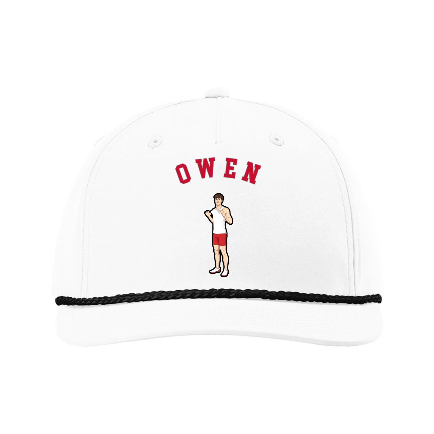 Five-Panel Classic Rope Cap — Shirsey Arch in White