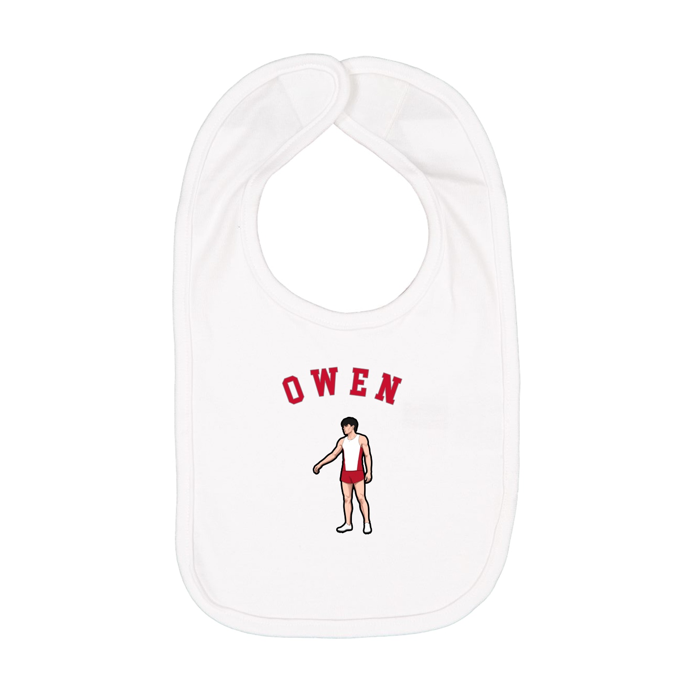 Infant Bib — Shirsey Arch in White