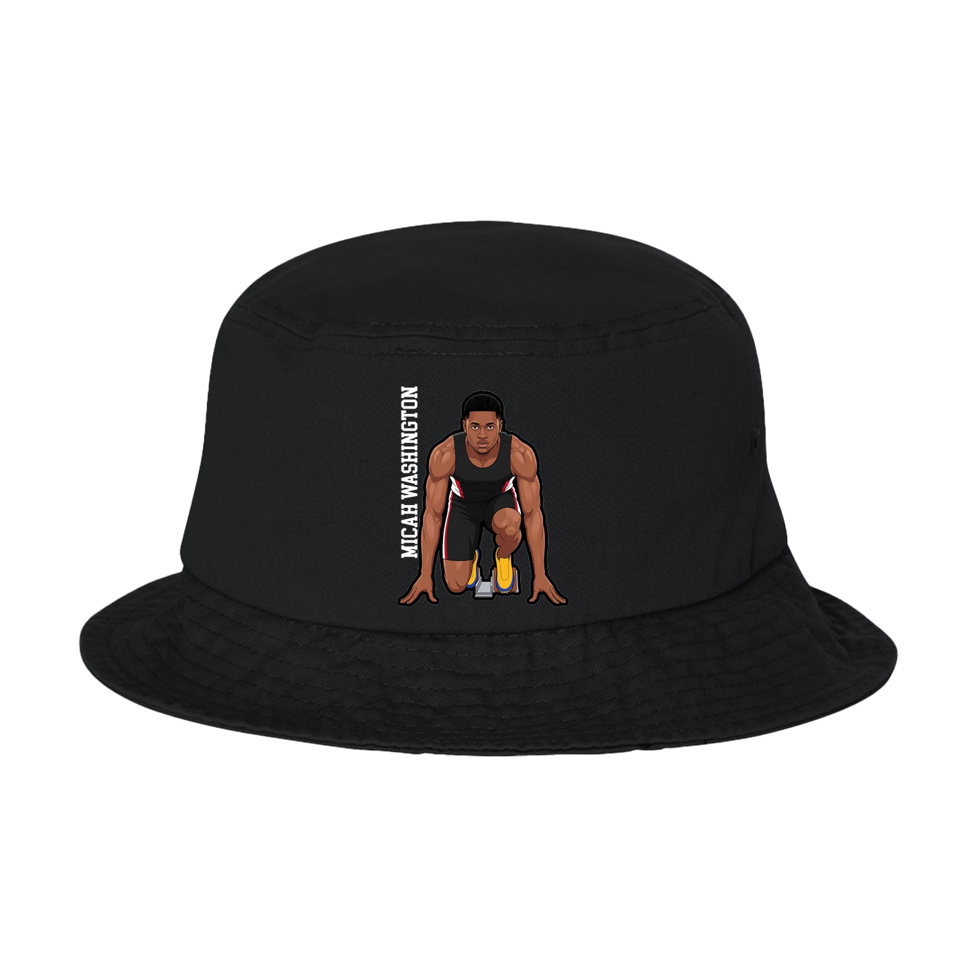 Bucket Cap — Name Vertical in Black