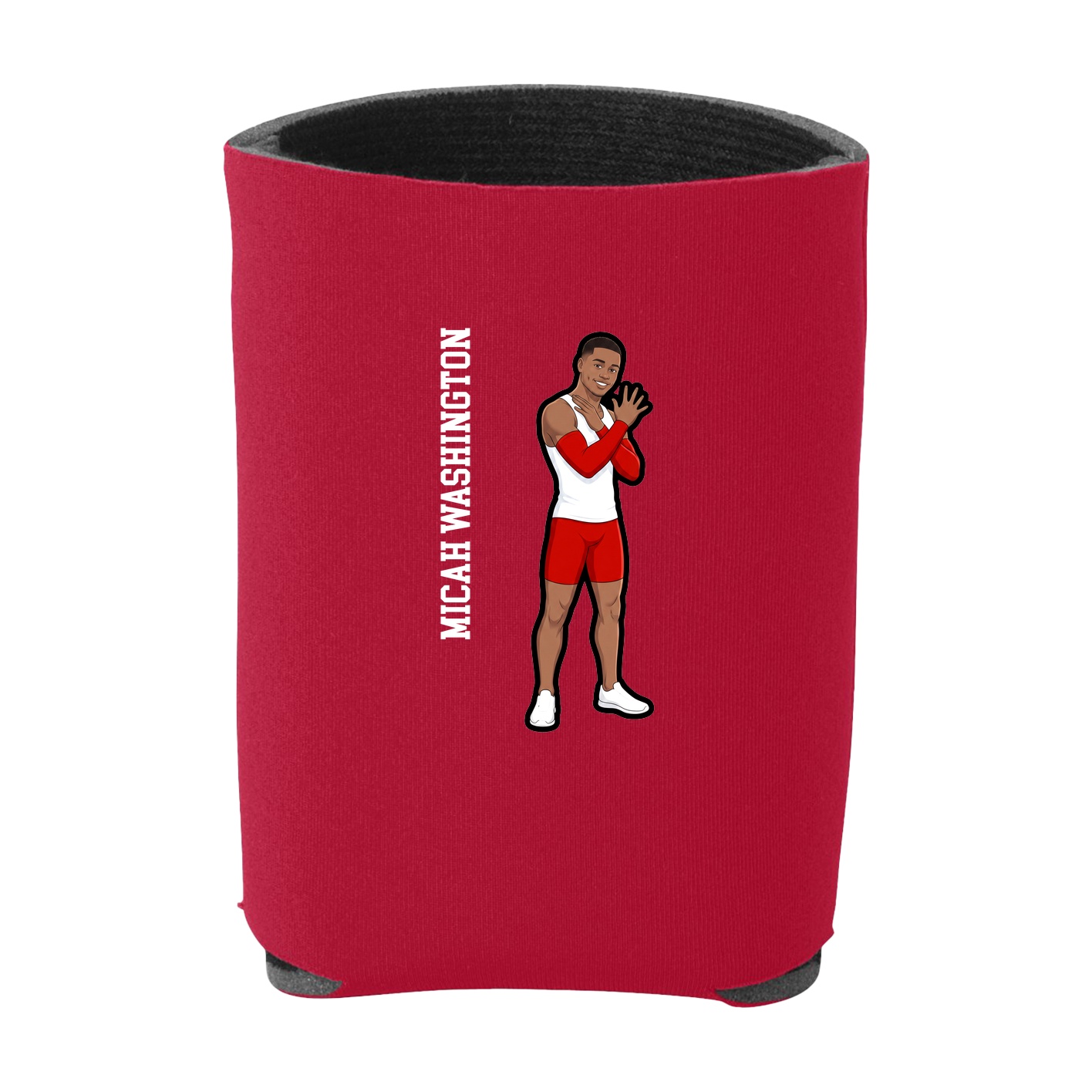 Can Holder — Name Vertical in Red