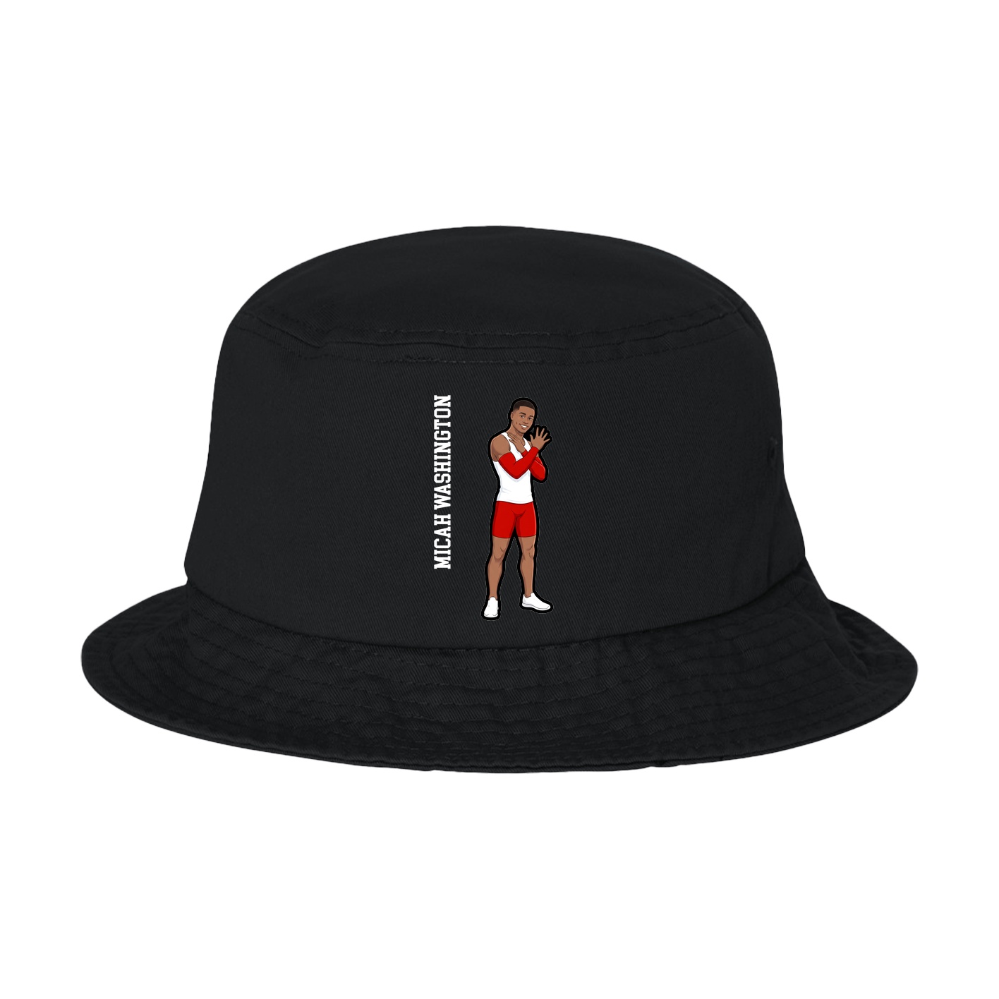 Bucket Cap — Name Vertical in Black