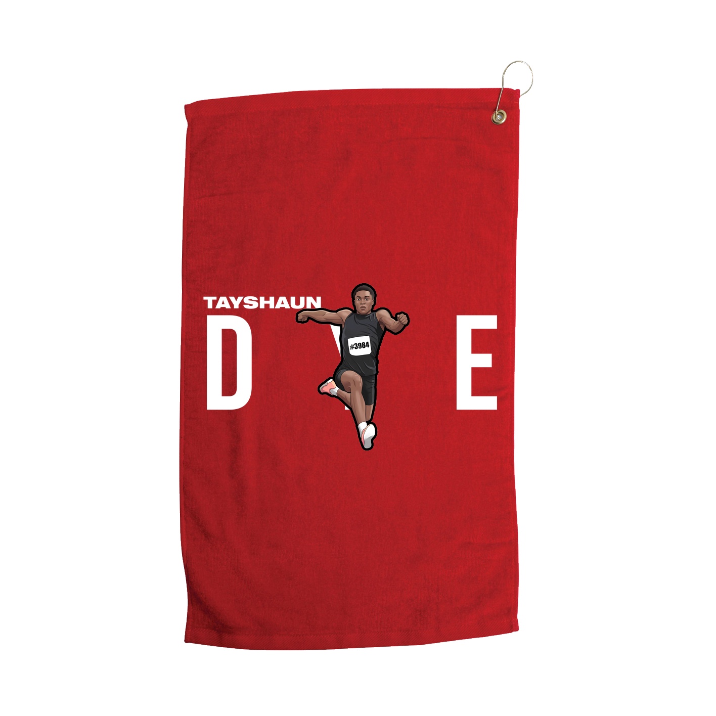 Golf Towel — Player Name in Red