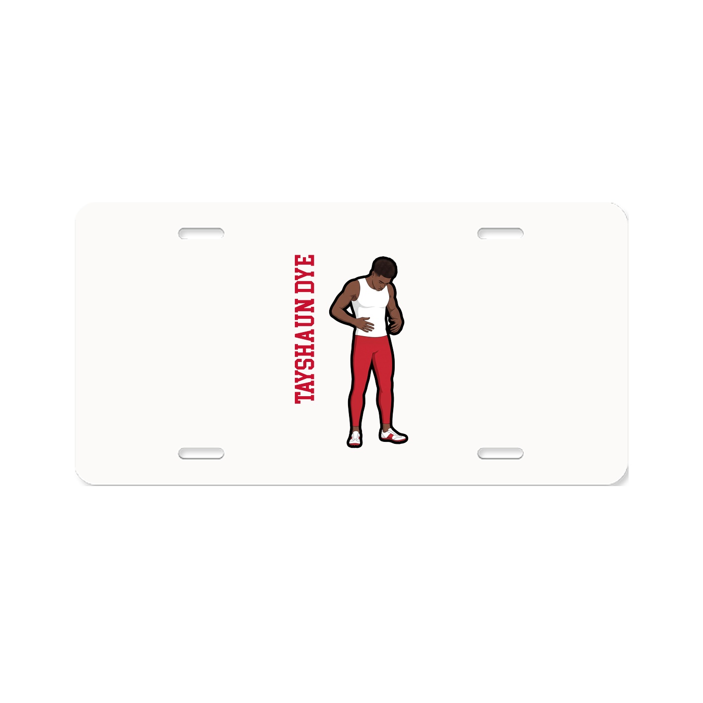 License Plate — Name Vertical in Classic
