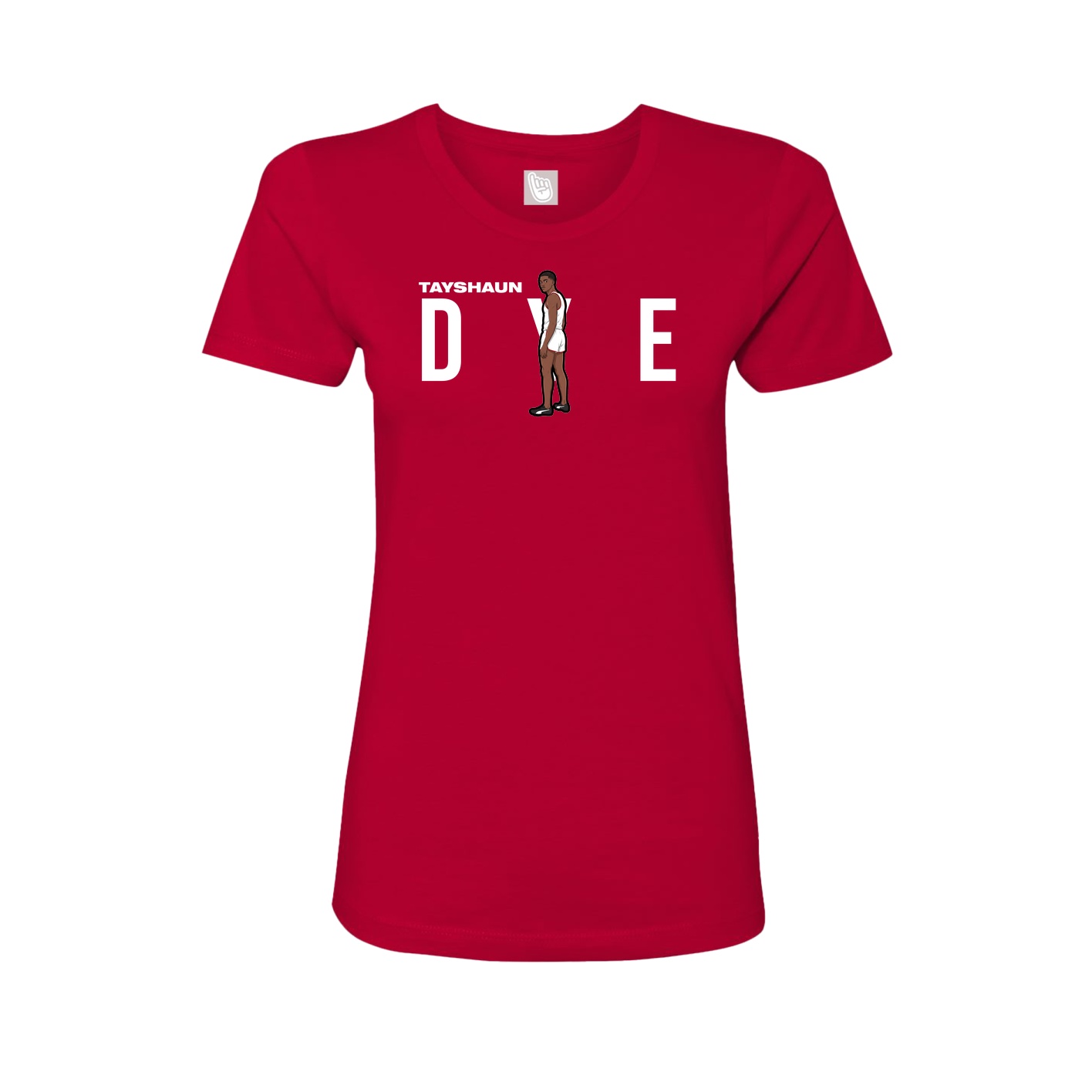 Fitted Women's Tee — Player Name in Red