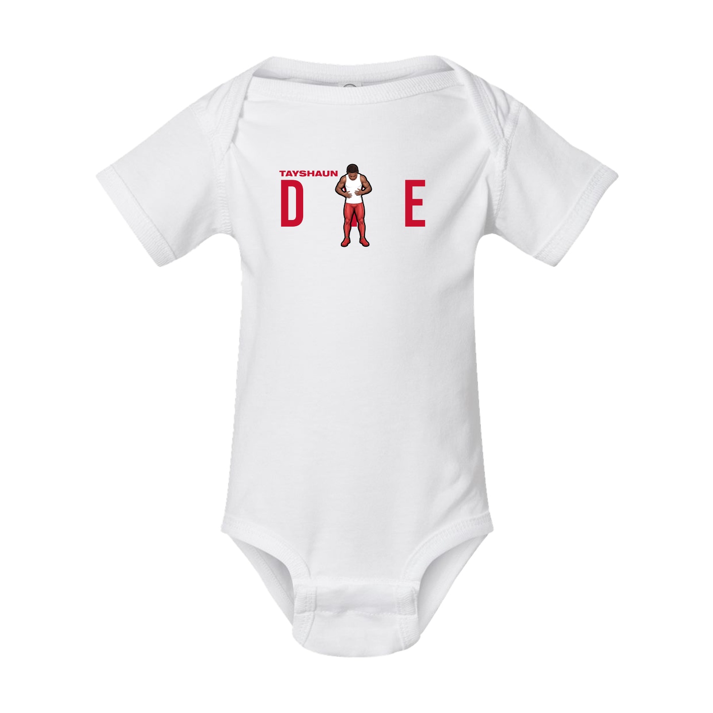 Baby Onesie — Player Name in White