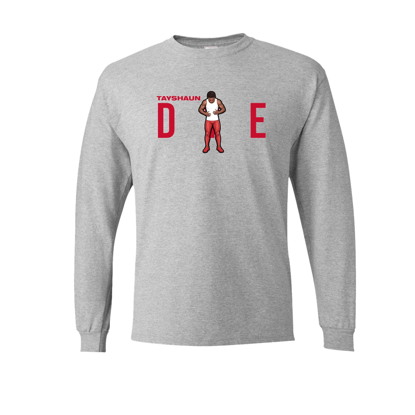 Long Sleeve Tee — Player Name in Grey