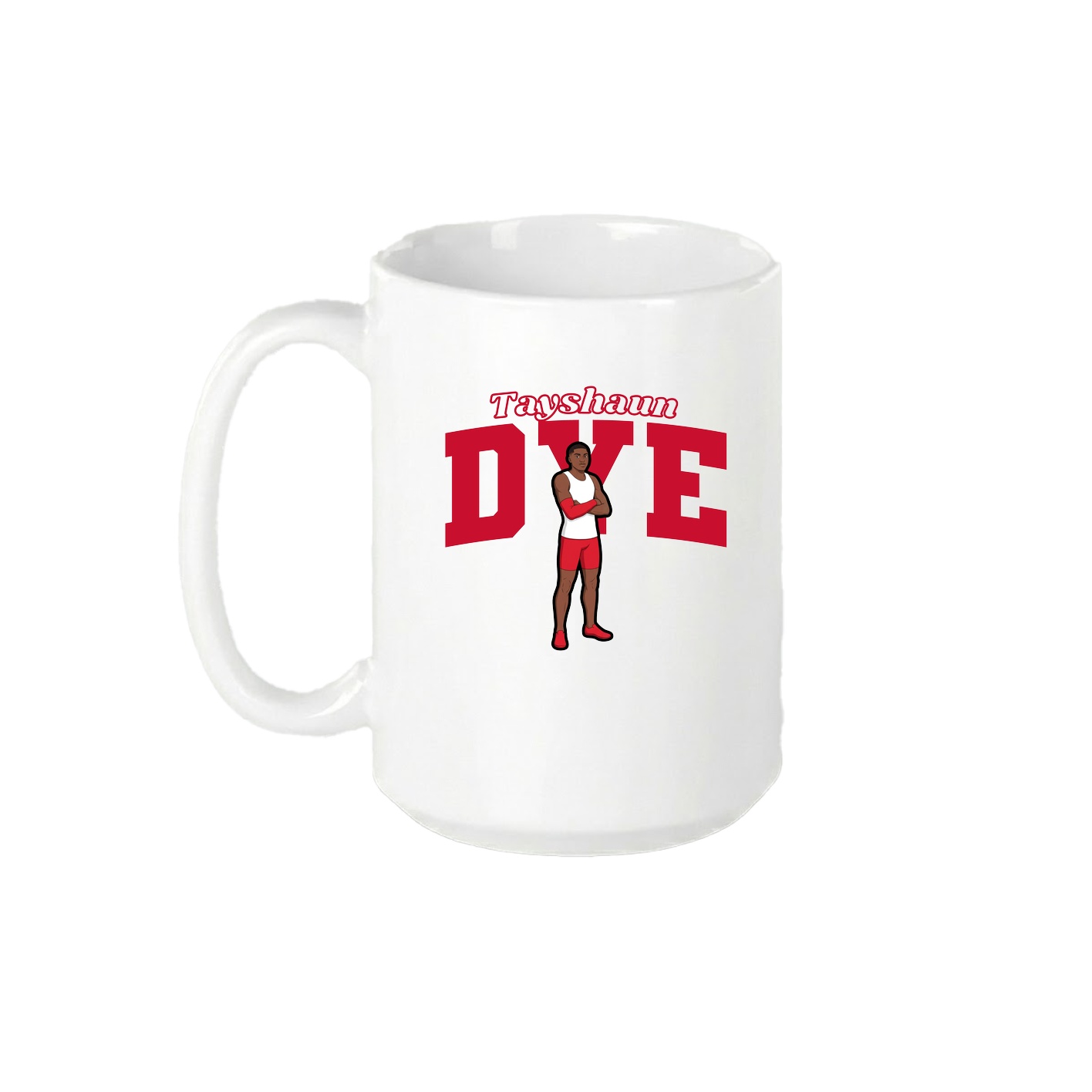15oz Coffee Mug — Name Arch in White