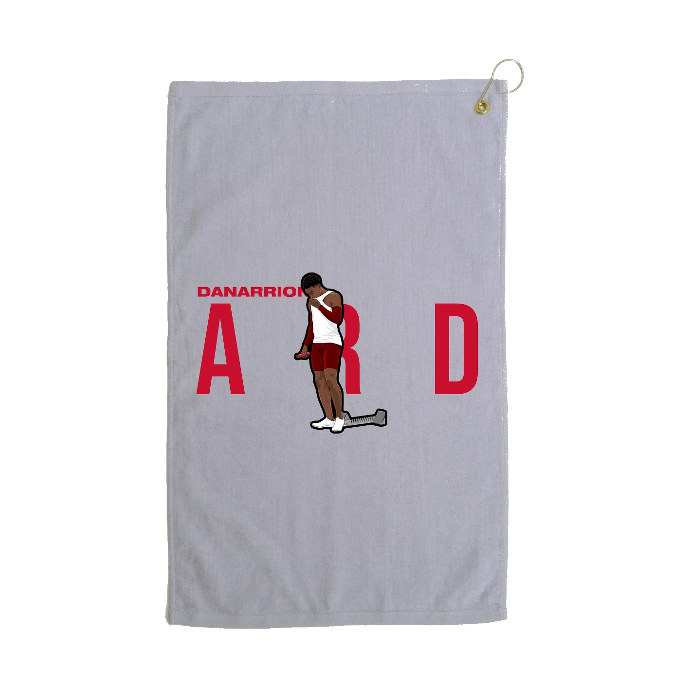 Golf Towel — Player Name in Grey