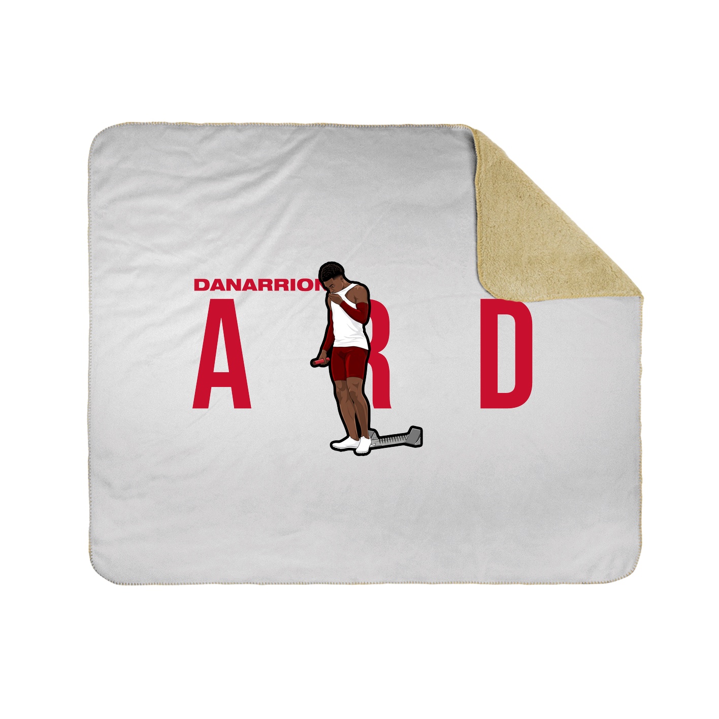 Throw Blanket — Player Name in White