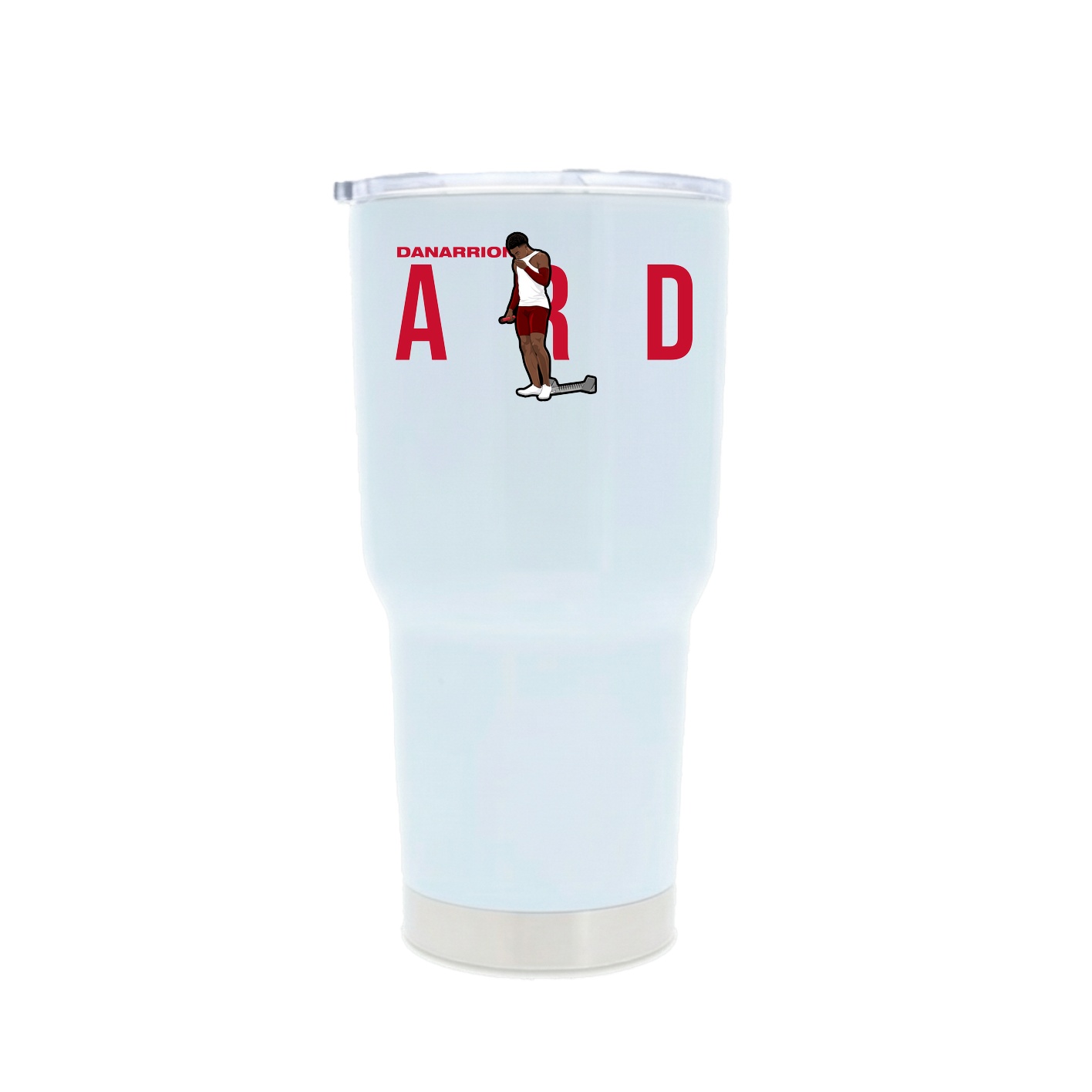 30oz Stainless Steel Tumbler — Player Name in White