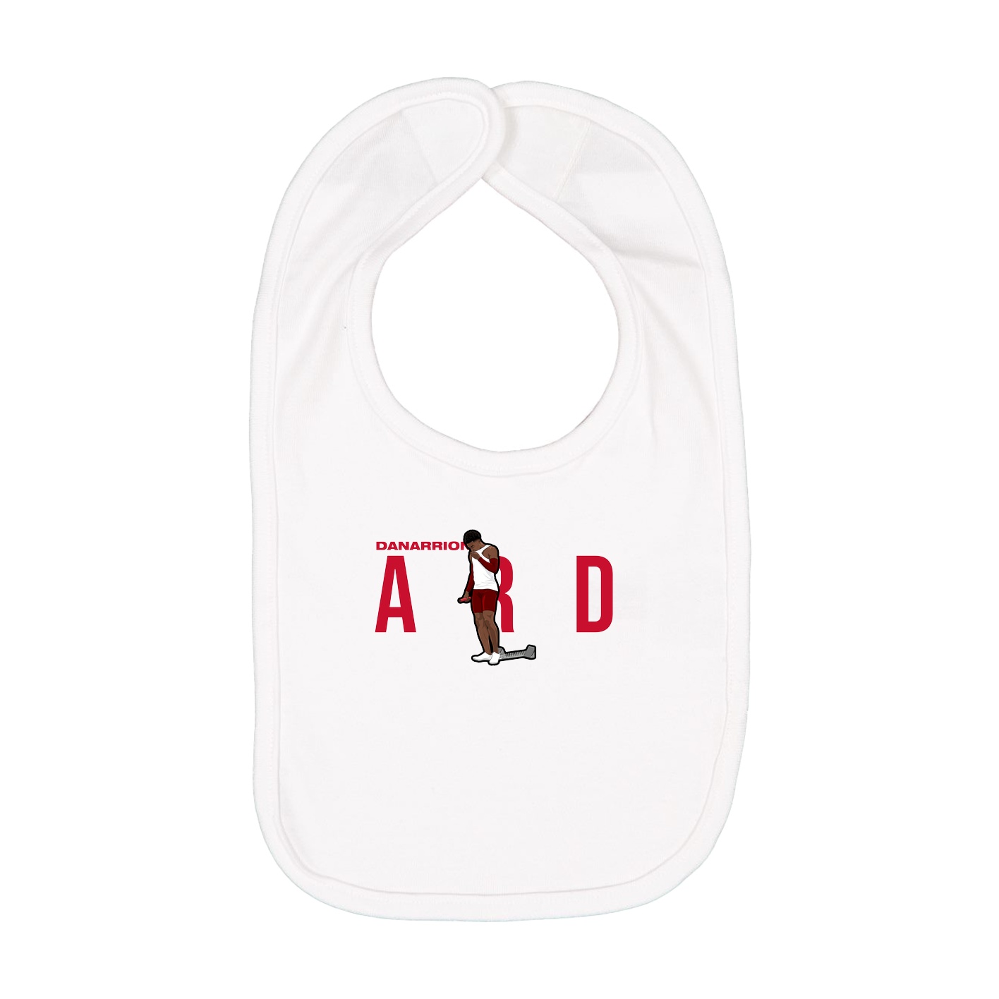 Infant Bib — Player Name in White