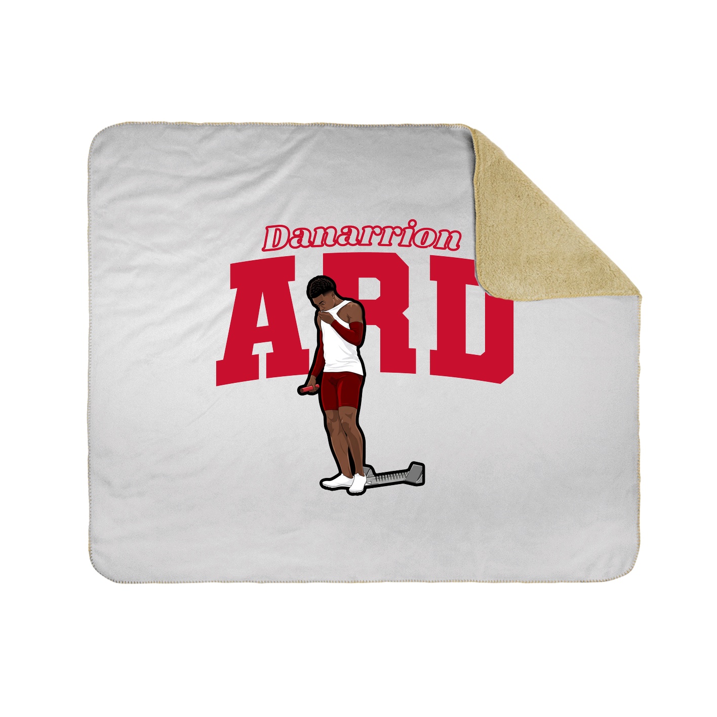Throw Blanket — Name Arch in White
