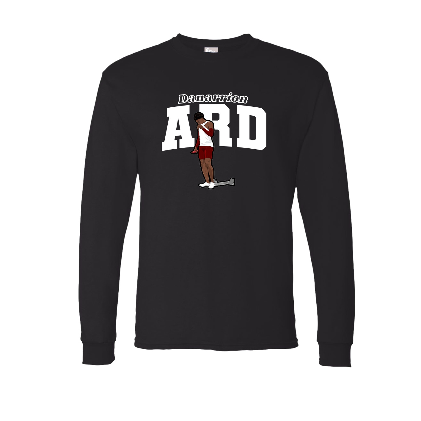 Long Sleeve Tee — Name Arch in Black