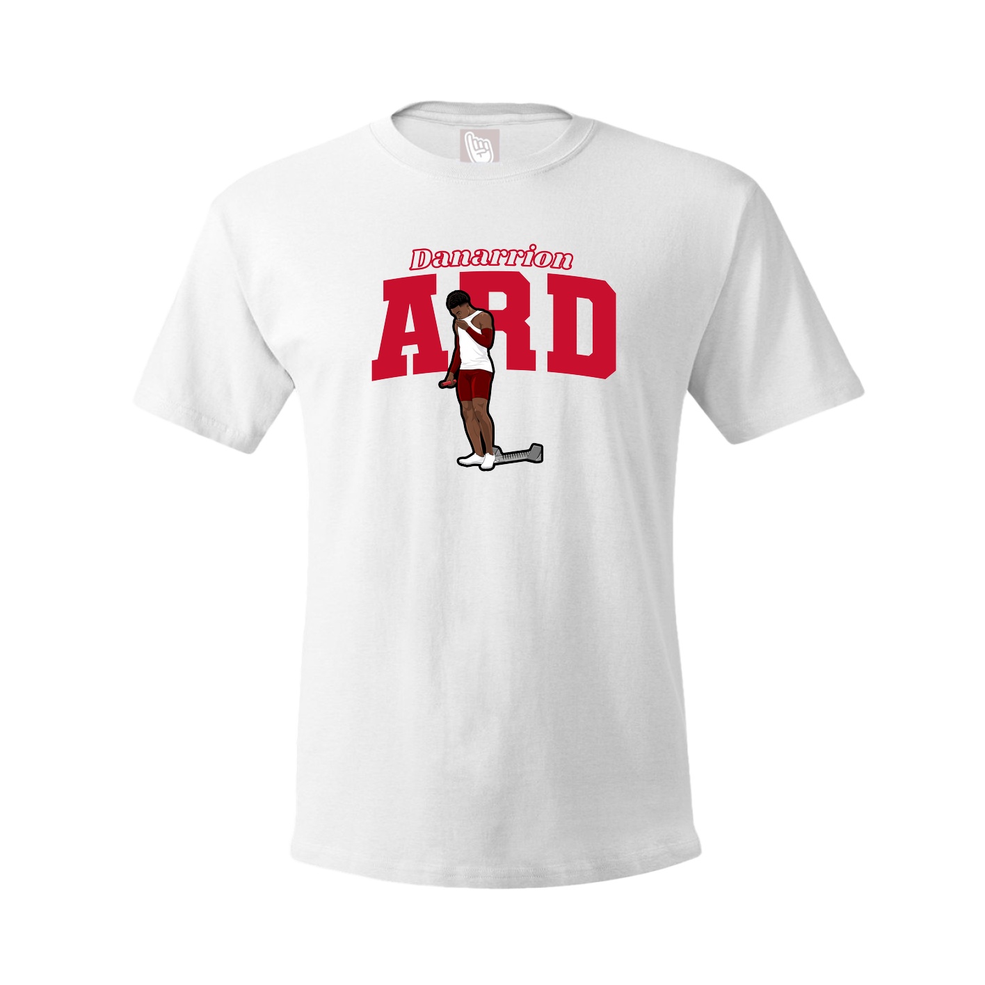 Youth Tee — Name Arch in White