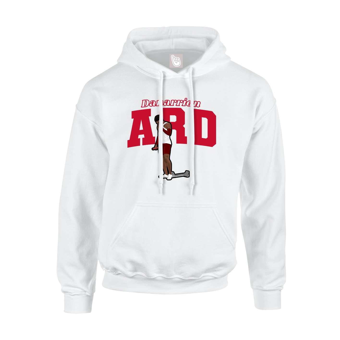 Hoodie — Name Arch in White