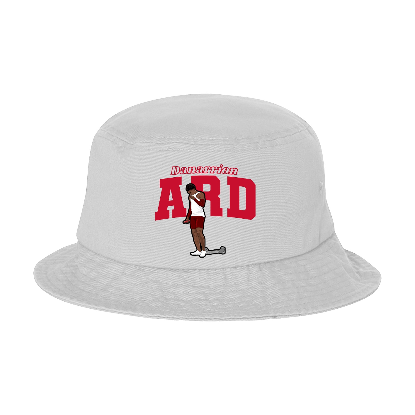 Bucket Cap — Name Arch in White
