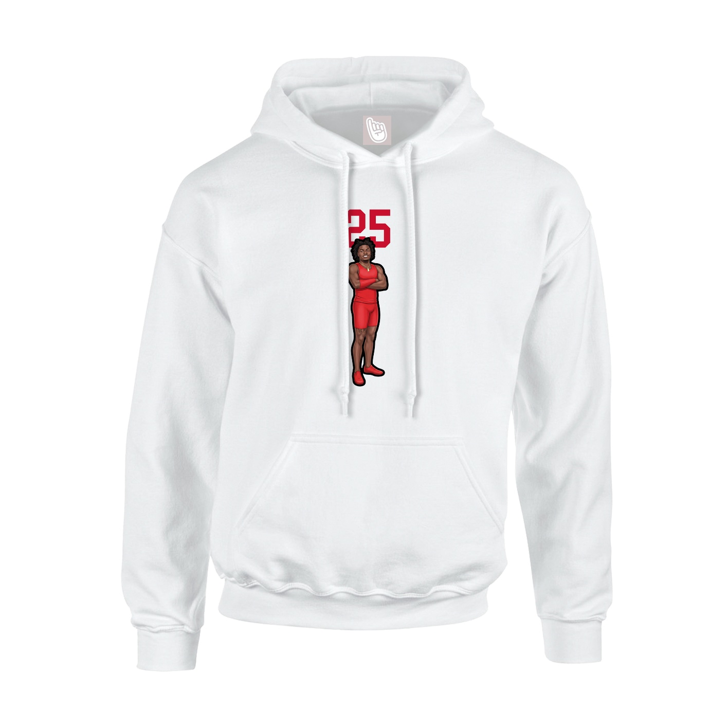Hoodie — Number Top in White