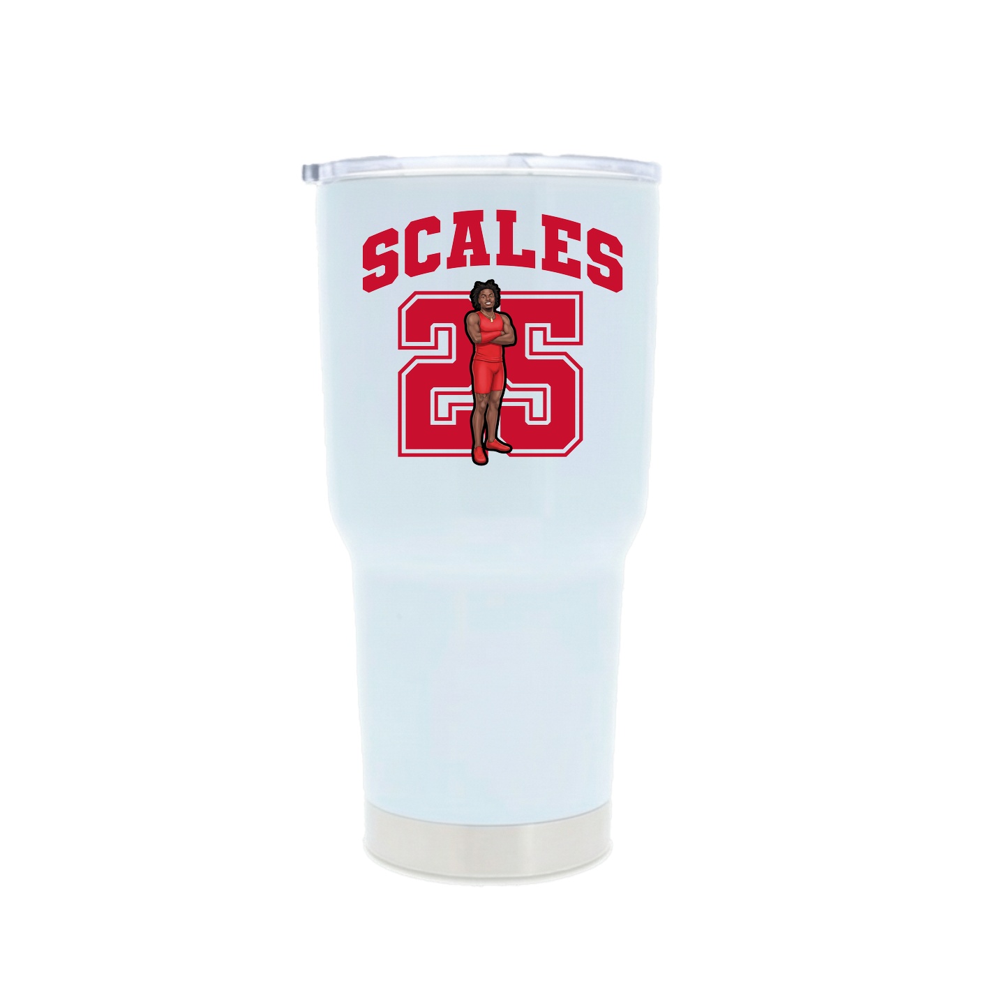 30oz Stainless Steel Tumbler — Number in White