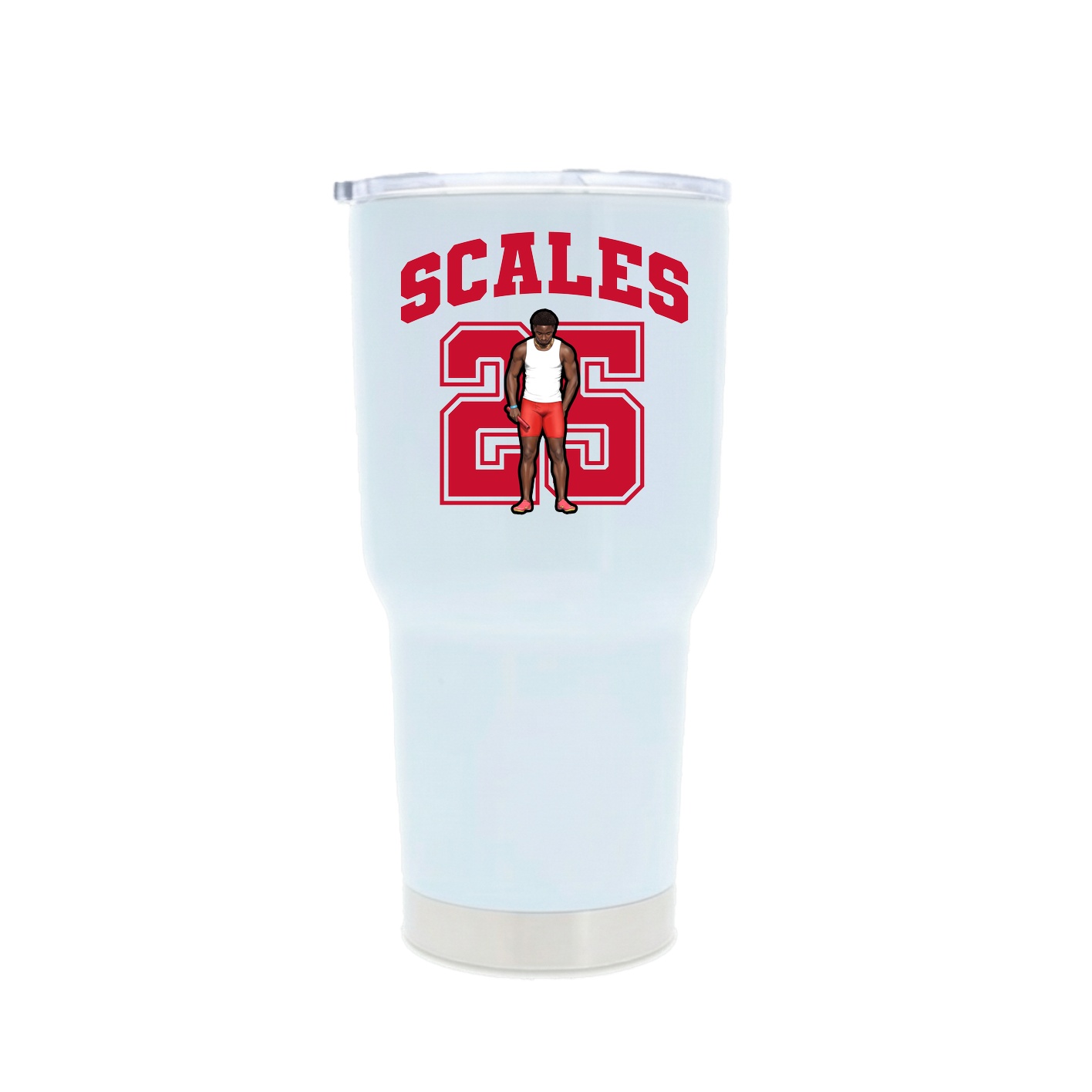 30oz Stainless Steel Tumbler — Number in White