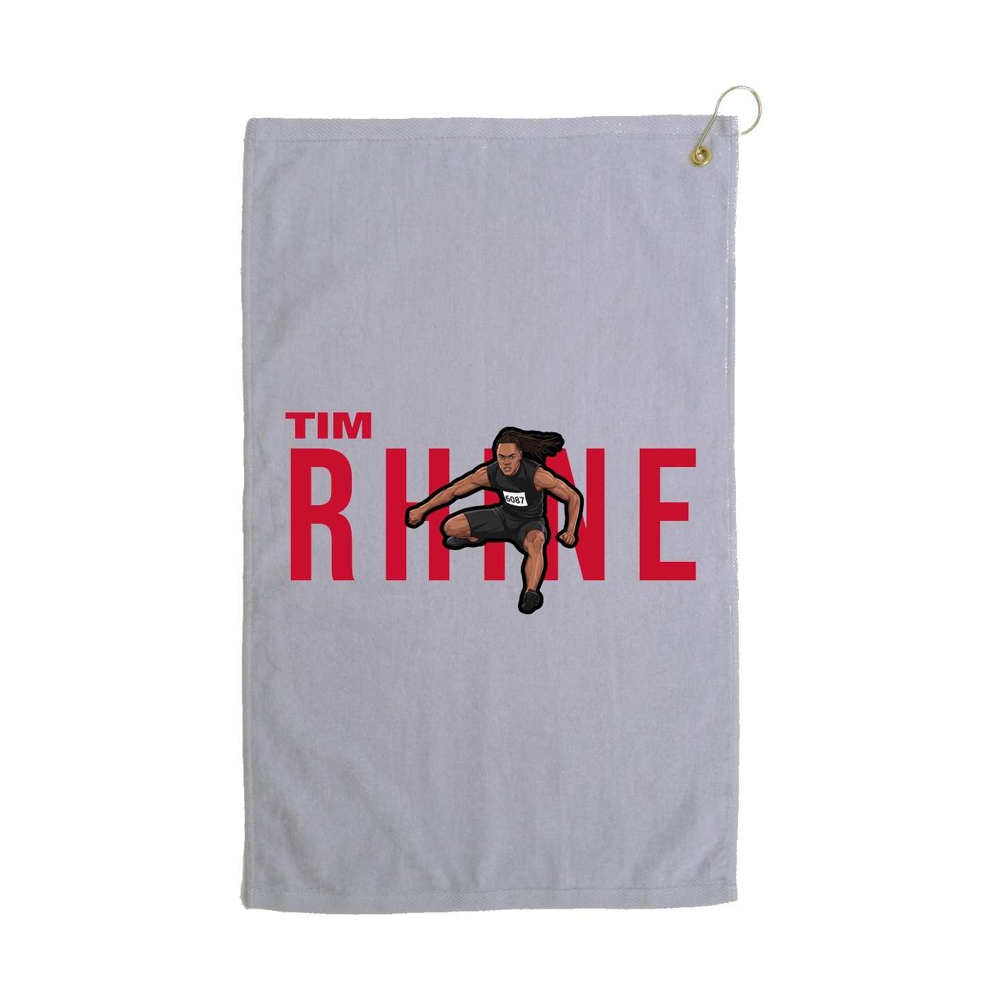 Golf Towel — Player Name in Grey