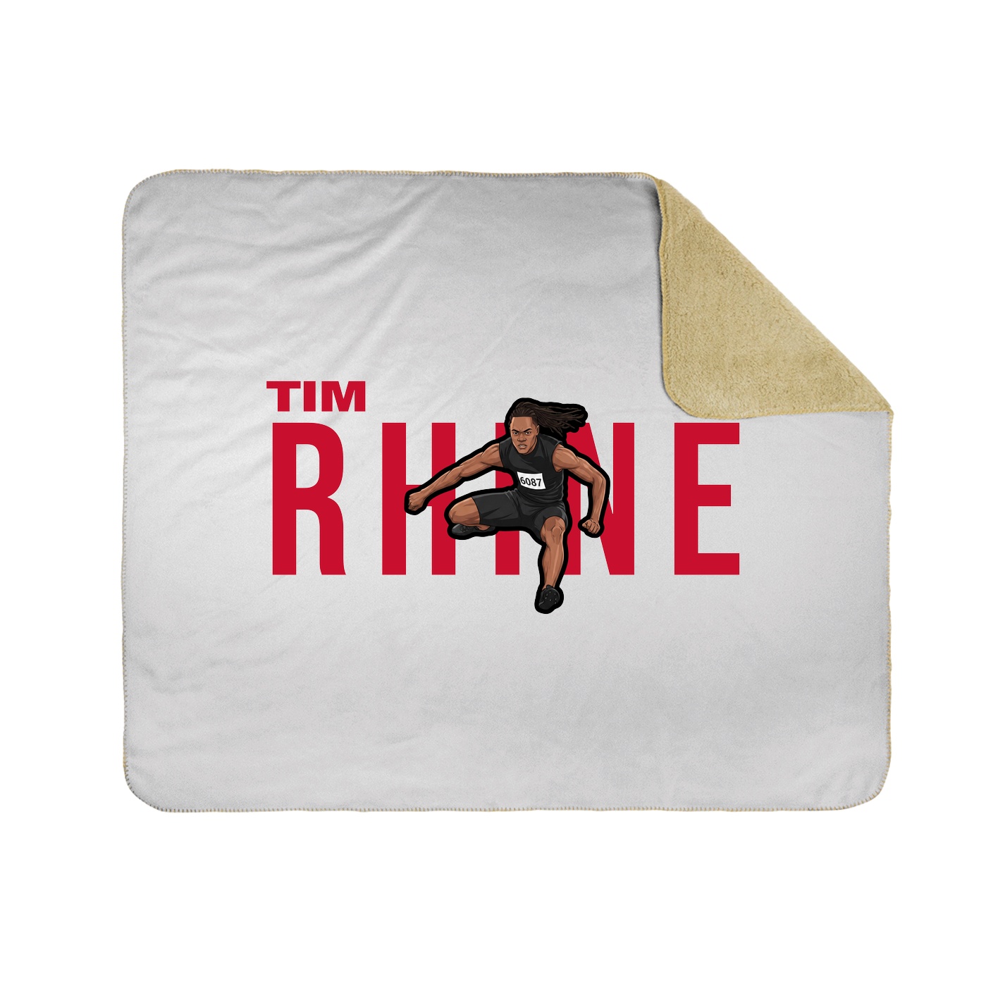 Throw Blanket — Player Name in White