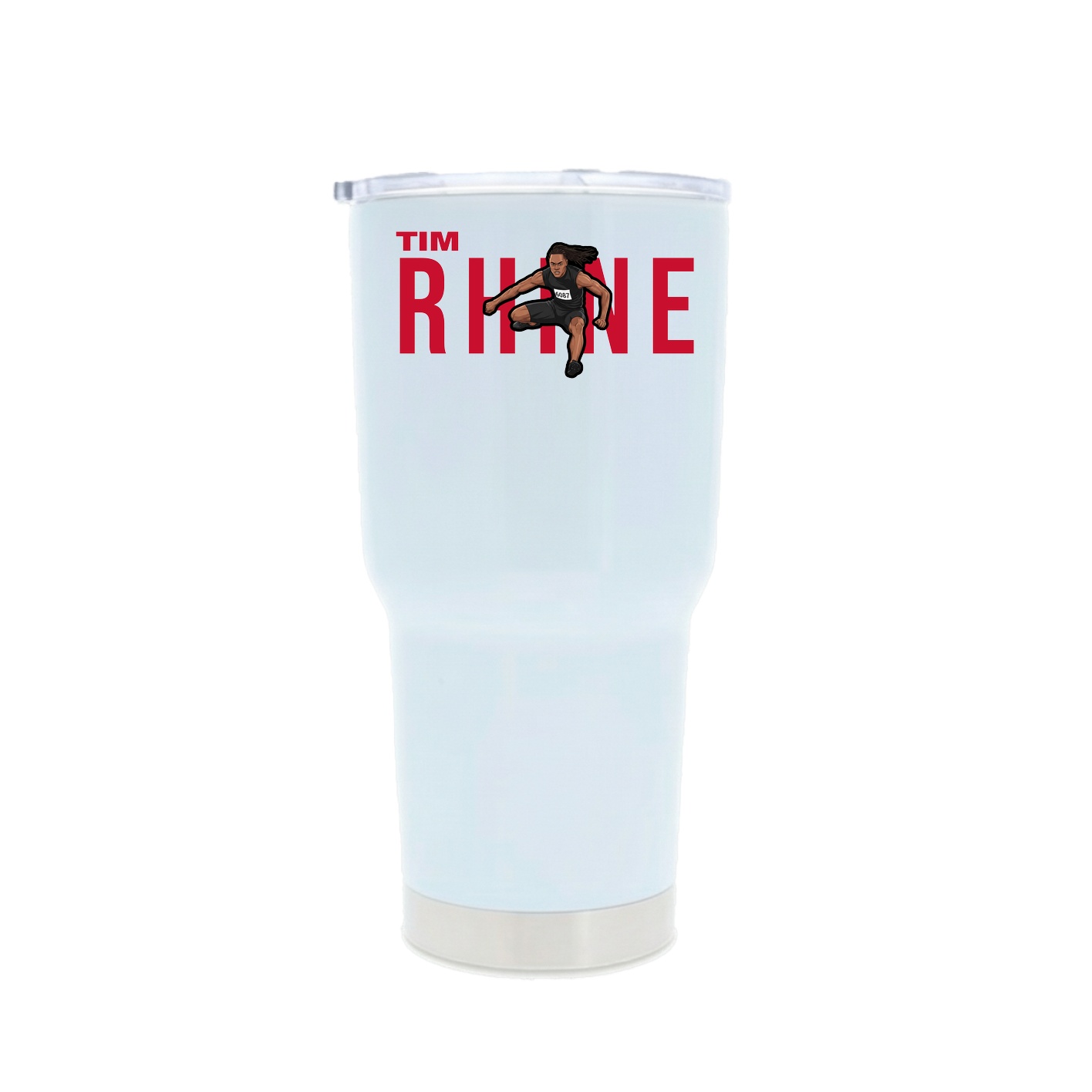 30oz Stainless Steel Tumbler — Player Name in White