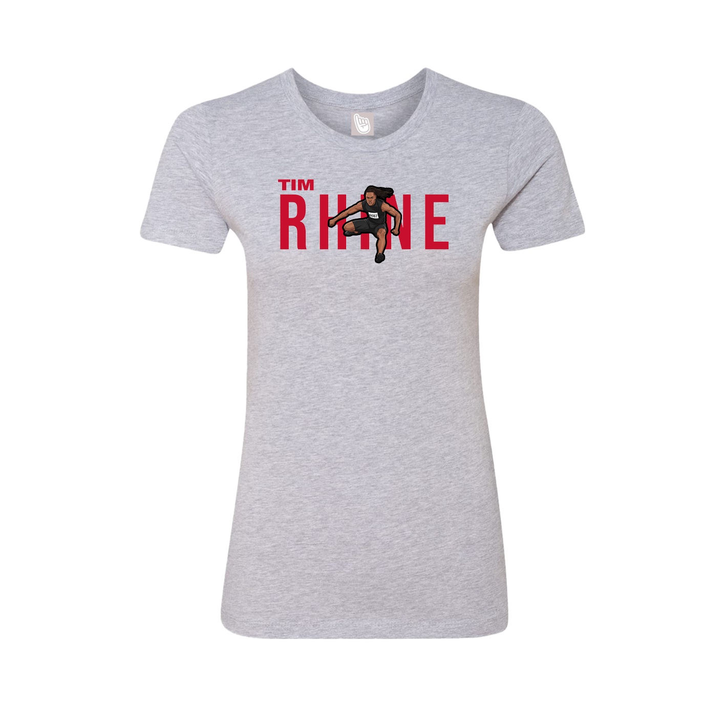 Fitted Women's Tee — Player Name in Grey